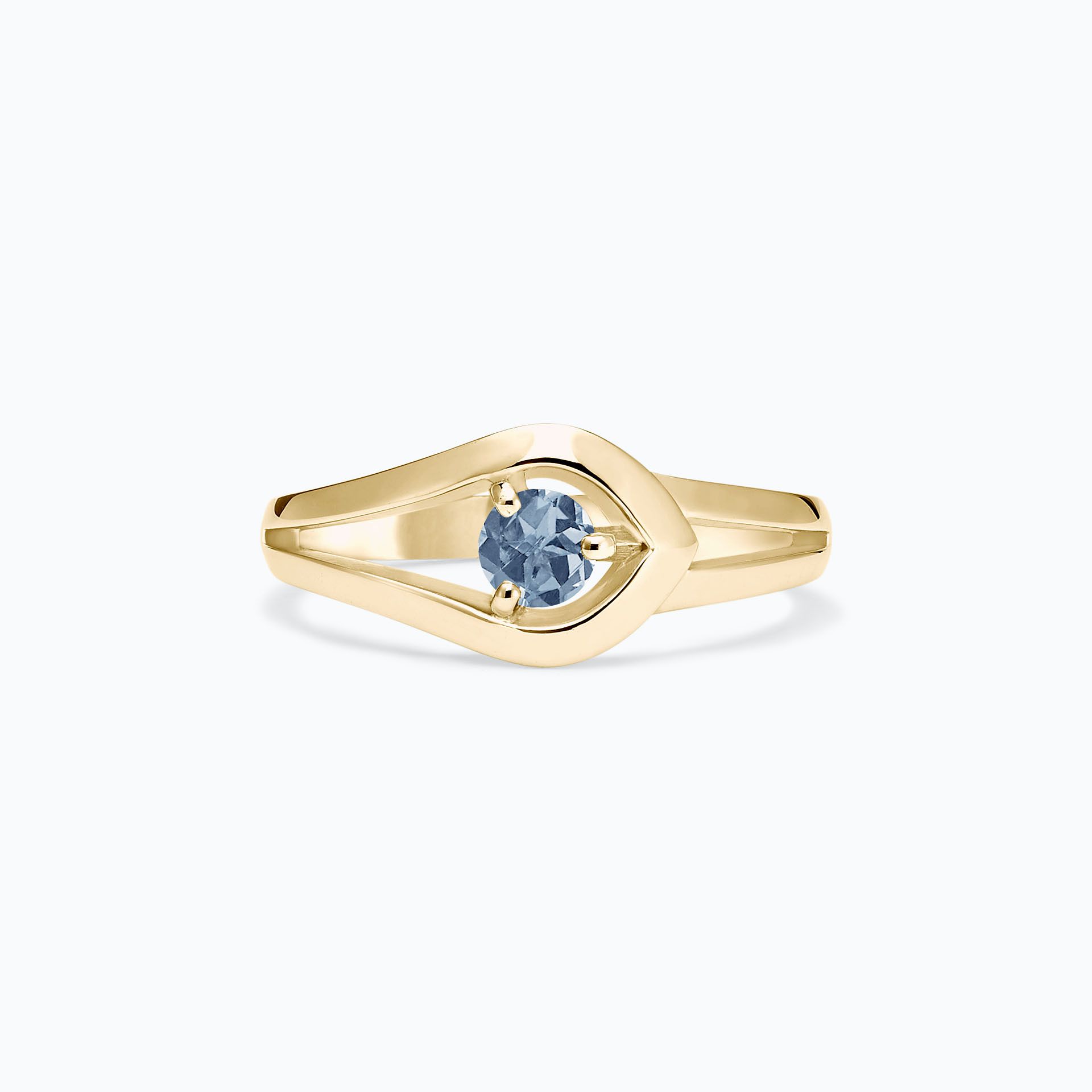 Solitaire Adoré Saphir Bleu Tendre