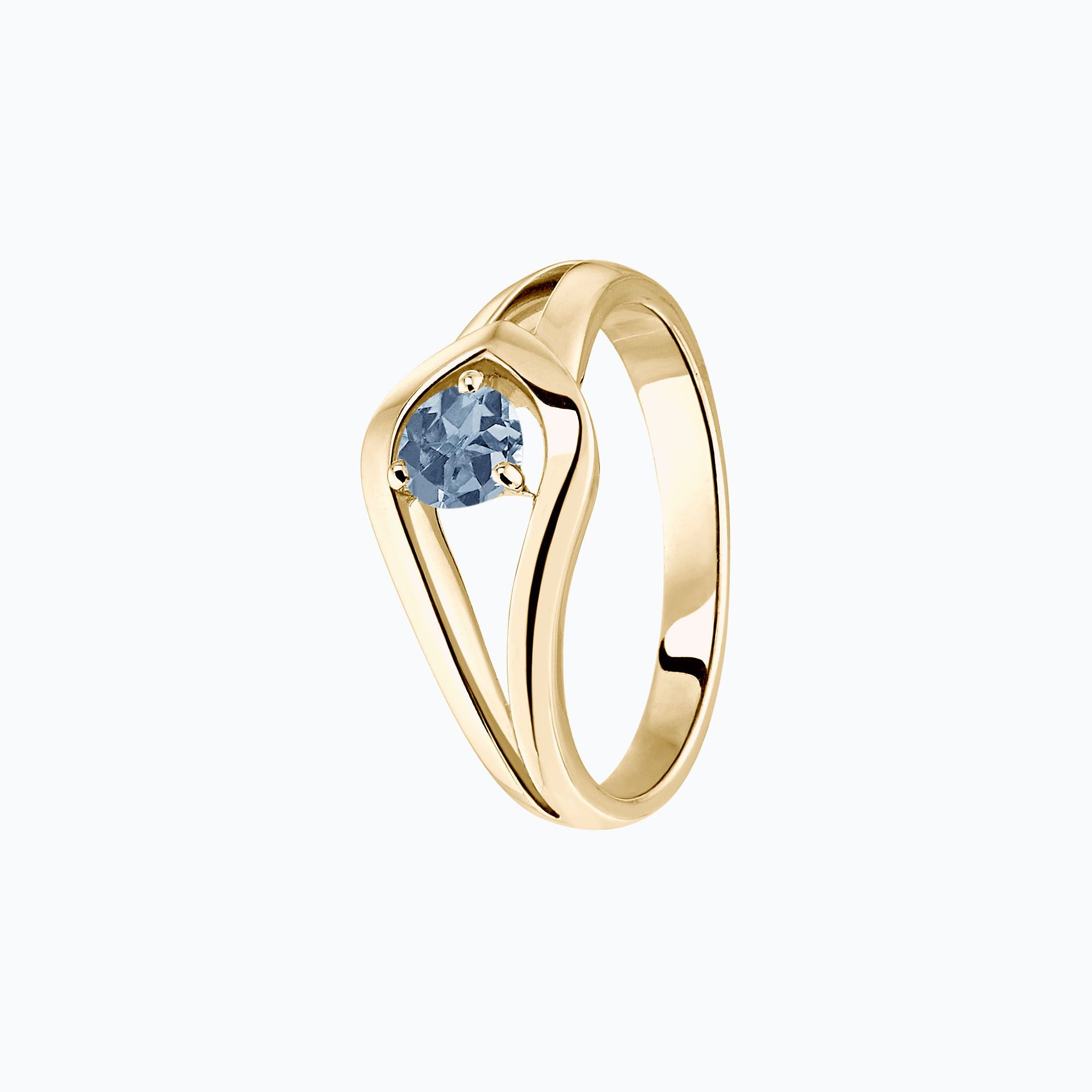 Solitaire Adoré Saphir Bleu Tendre