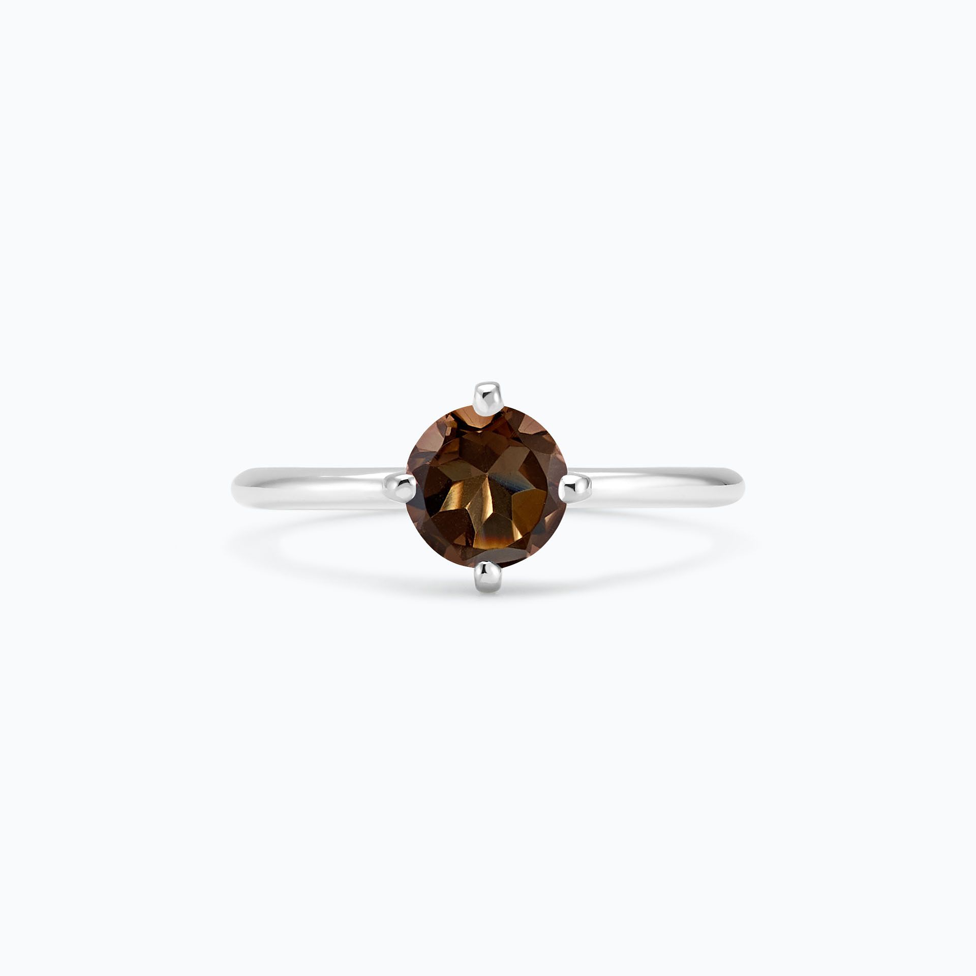 Solitaire Alva Quartz Fumé 6 mm