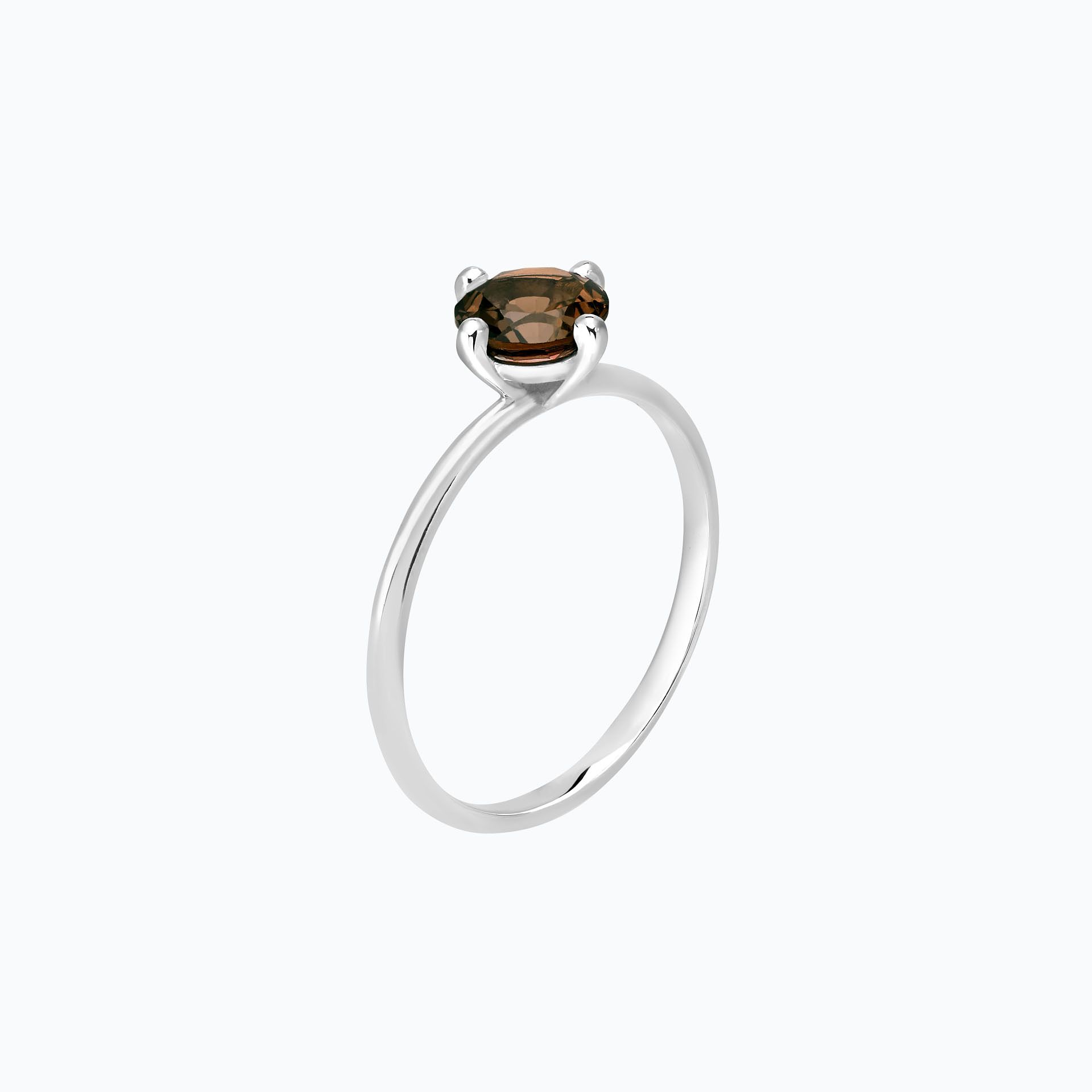 Solitaire Alva Quartz Fumé 6 mm
