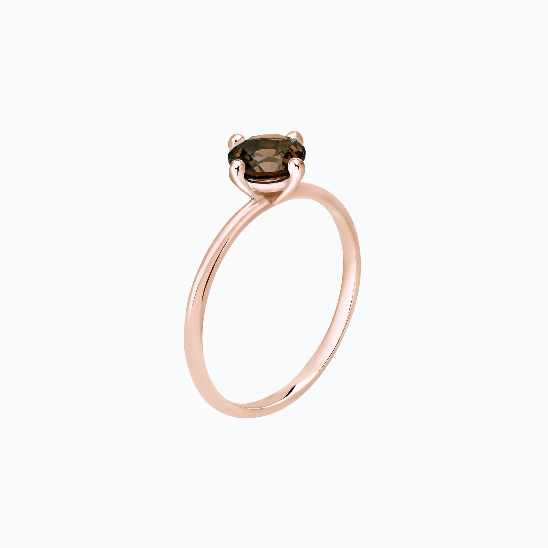 Solitaire Alva Quartz Fumé 6 mm