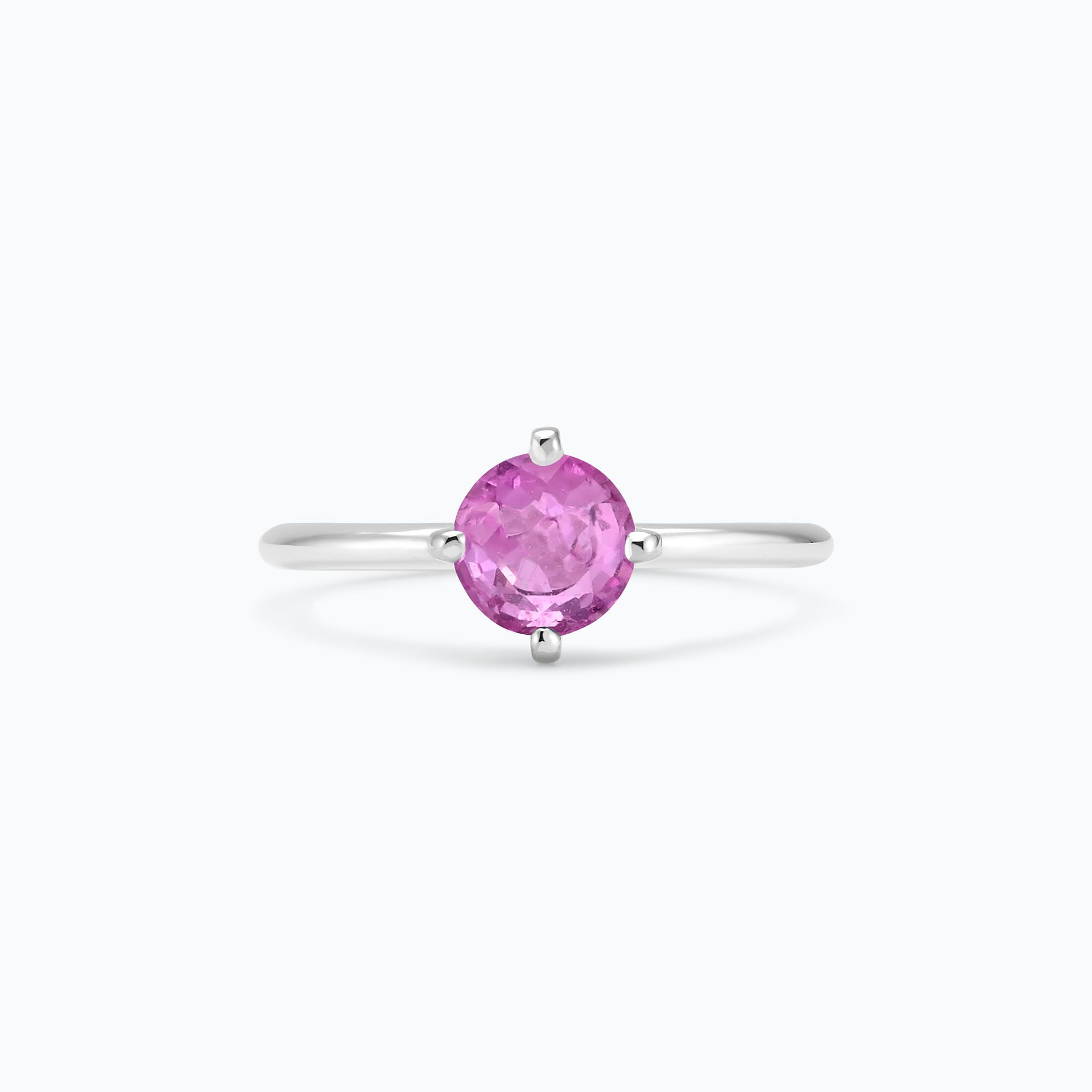 Solitaire Alva Saphir Rose 6 mm