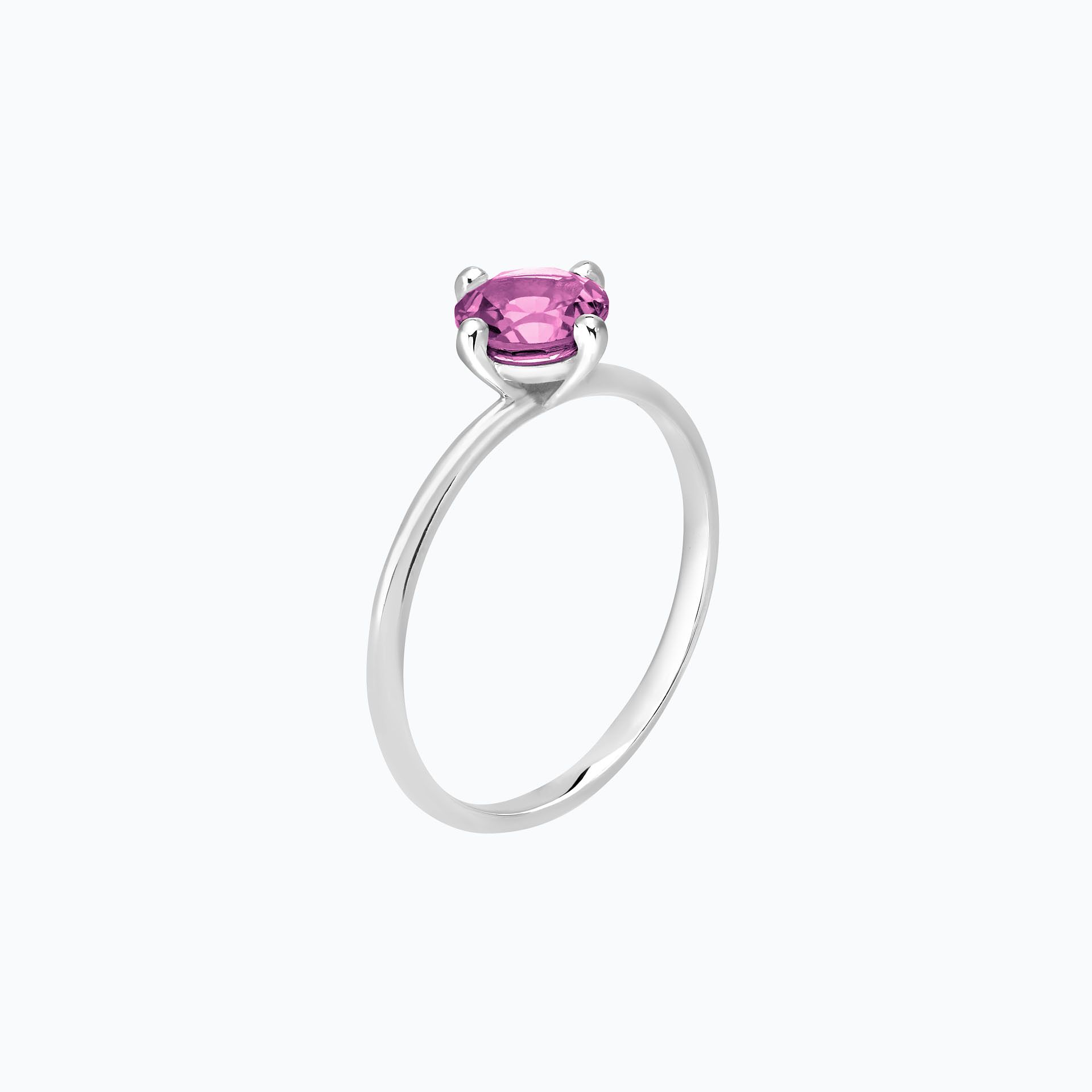 Solitaire Alva Saphir Rose 6 mm