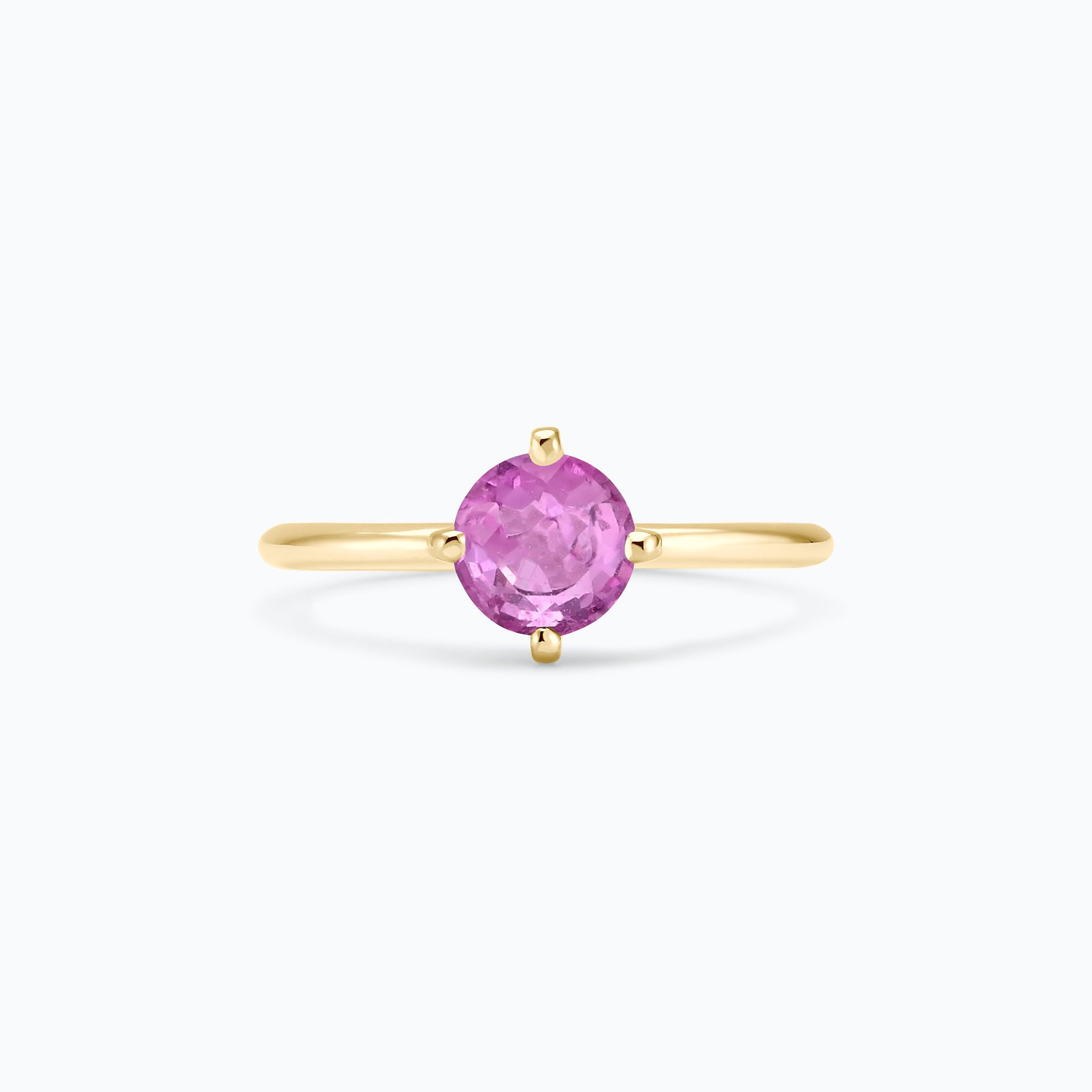 Solitaire Alva Saphir Rose 6 mm