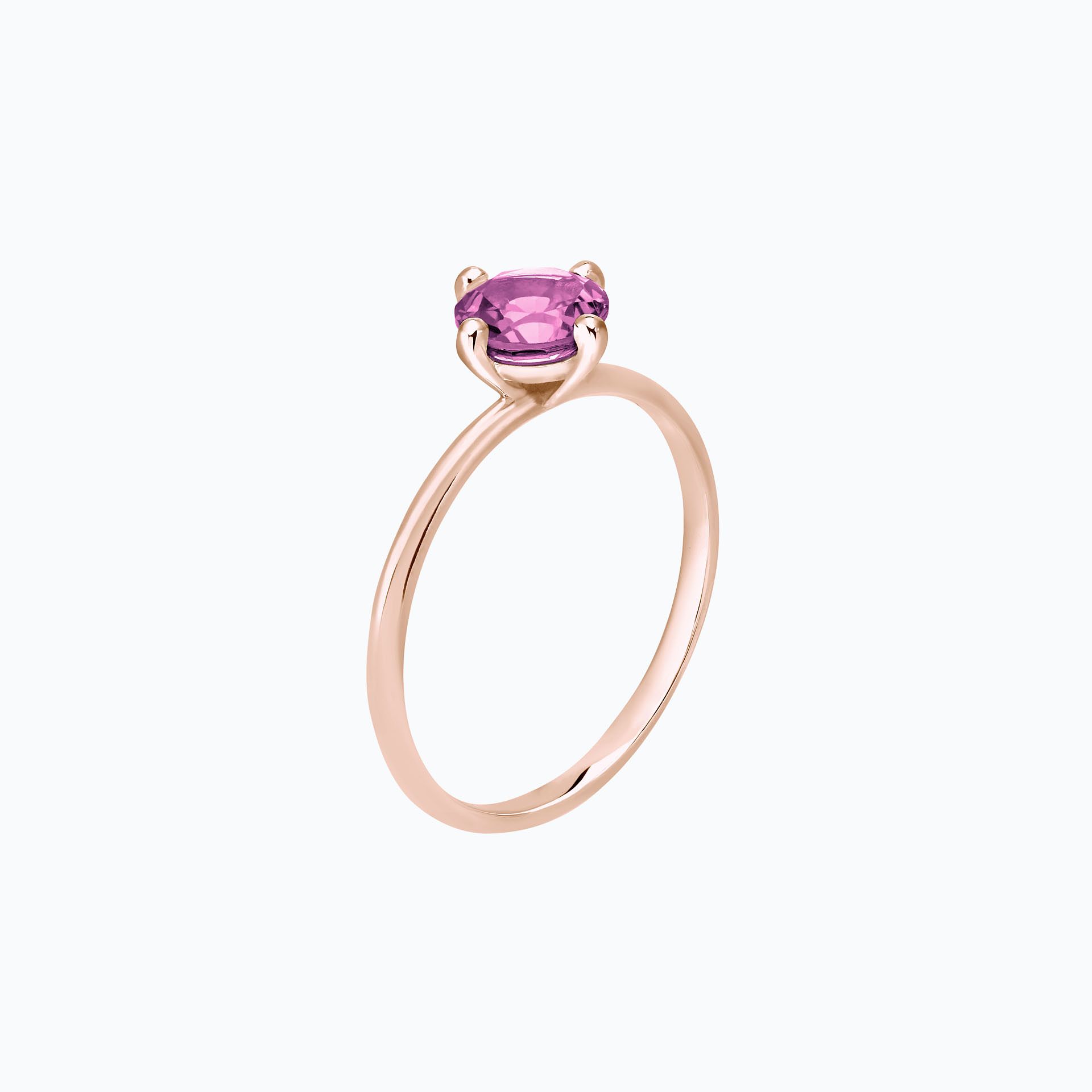Solitaire Alva Saphir Rose 6 mm