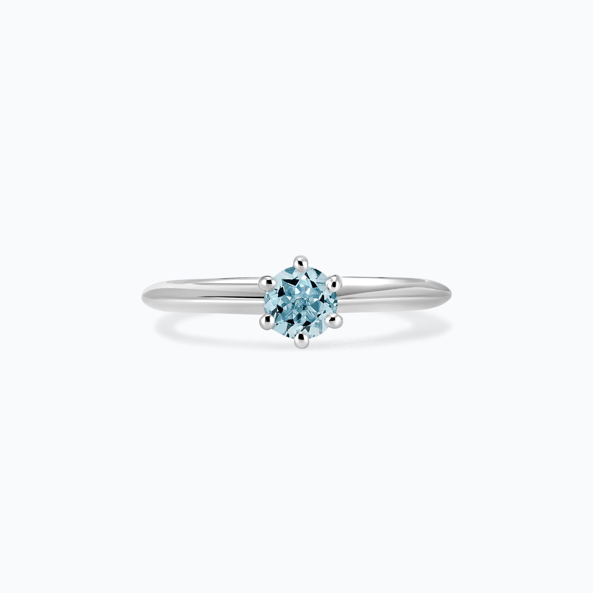 Solitaire Amy Aigue-Marine 4.5 mm