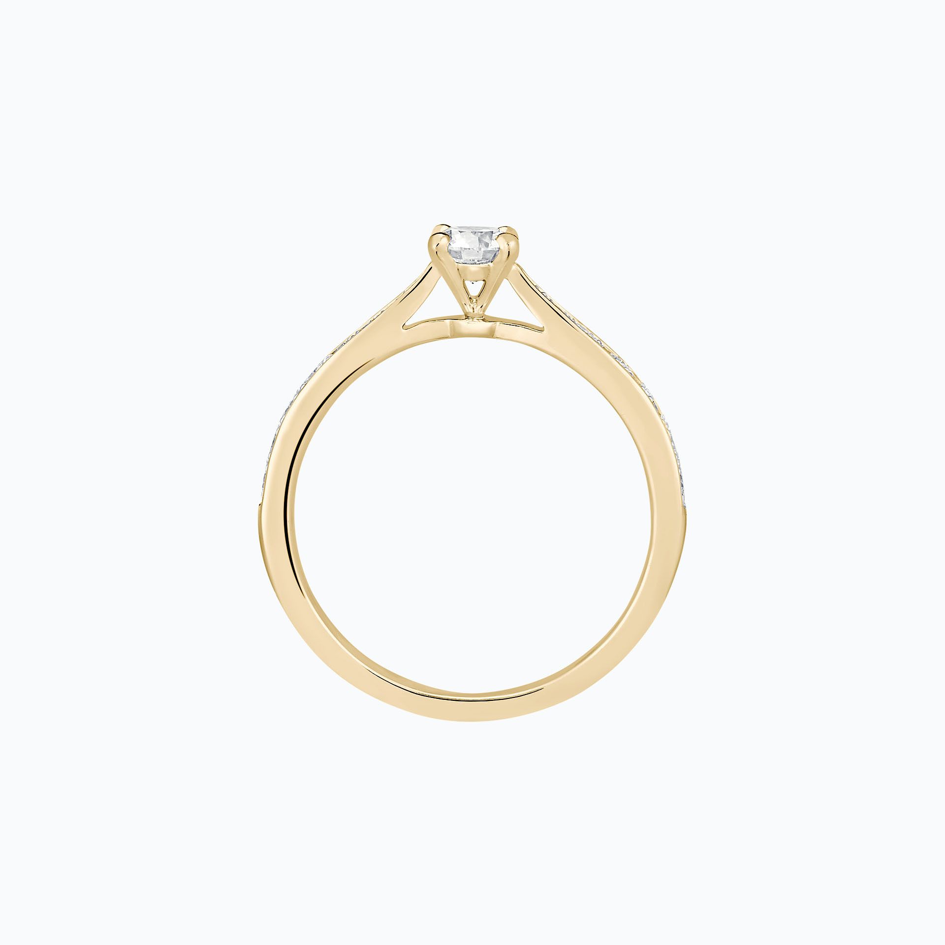 Solitaire Pavé Romance Éclat