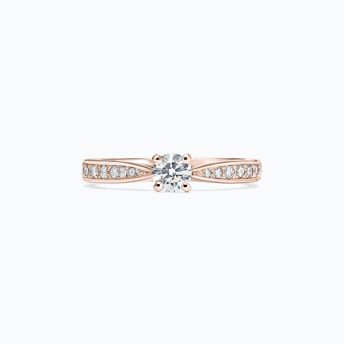 Solitaire Pavé Romance Éclat Diamant de Synthèse