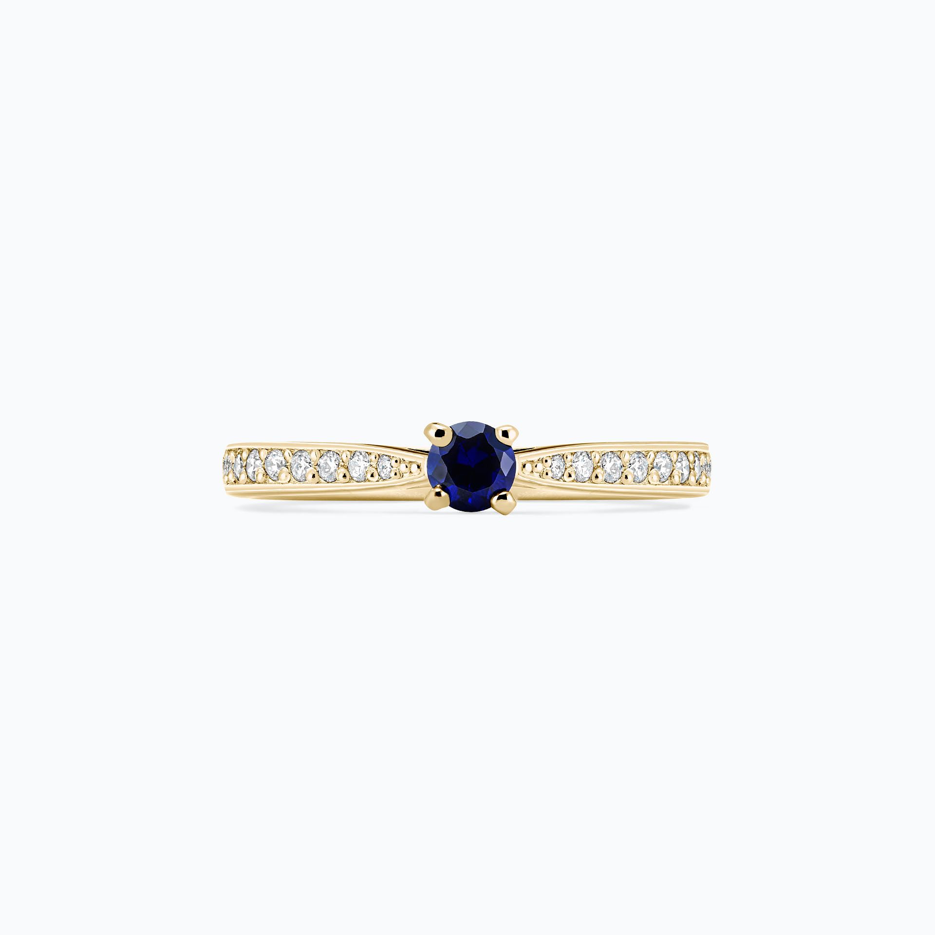 Solitaire Pavé Romance Saphir 3.5 mm