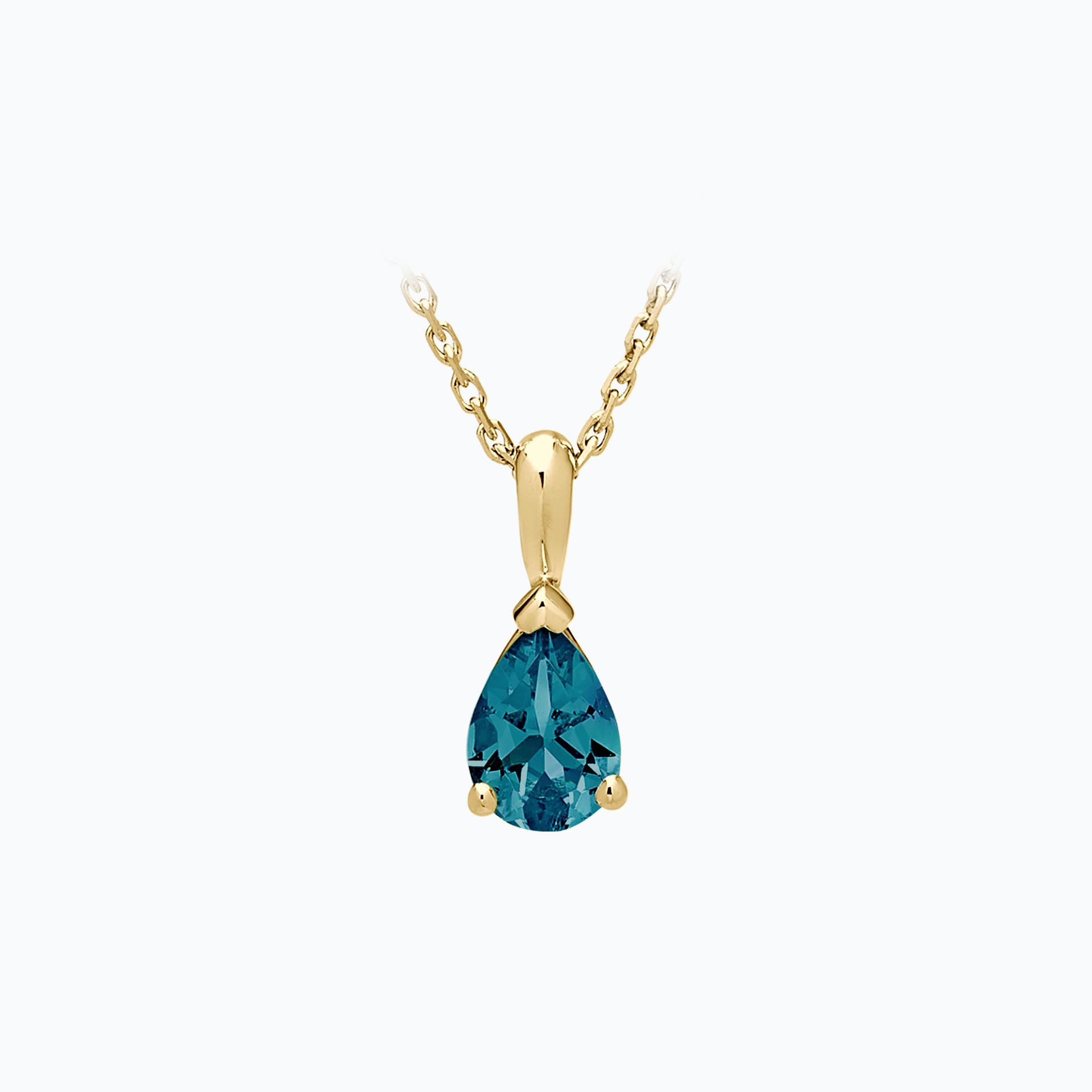 Pendentif Goutte Topaze Blue London 7 x 5 mm