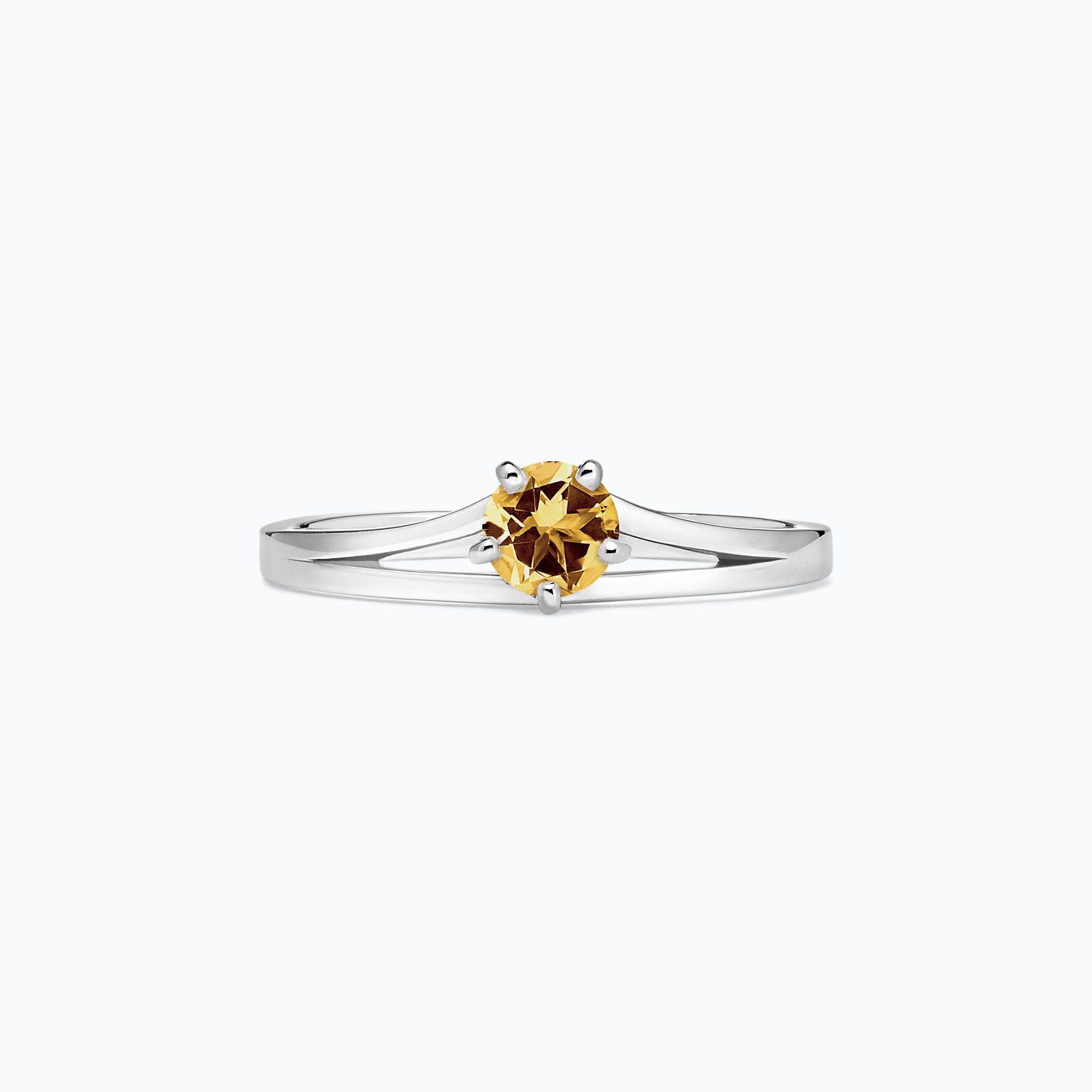 Solitaire Anata Saphir Jaune Tournesol 4.5 mm