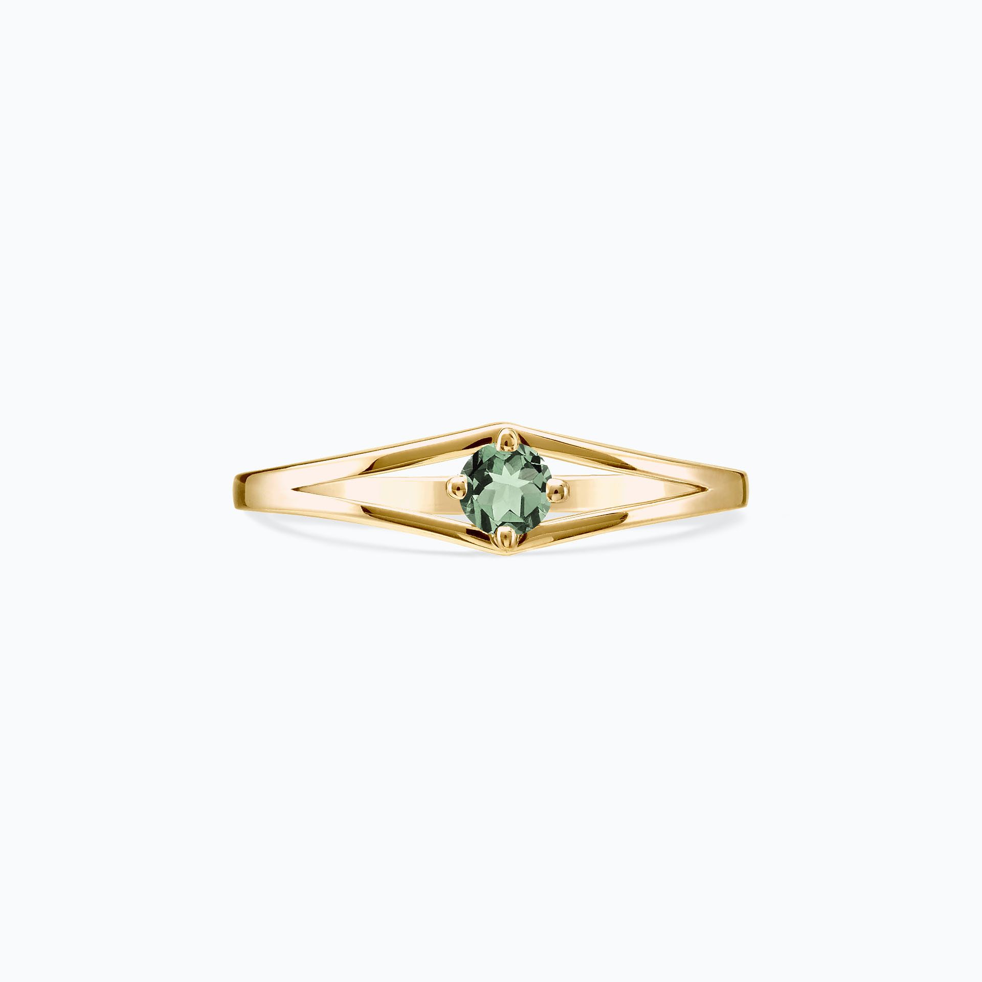 Solitaire Anata Saphir Vert 3.5 mm