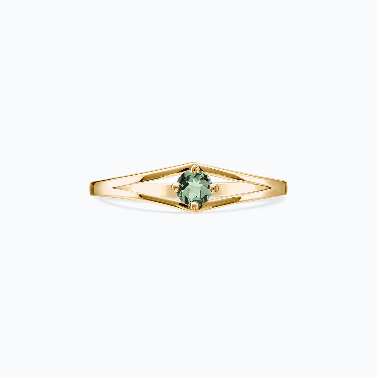 Solitaire Anata Saphir Vert 3.5 mm