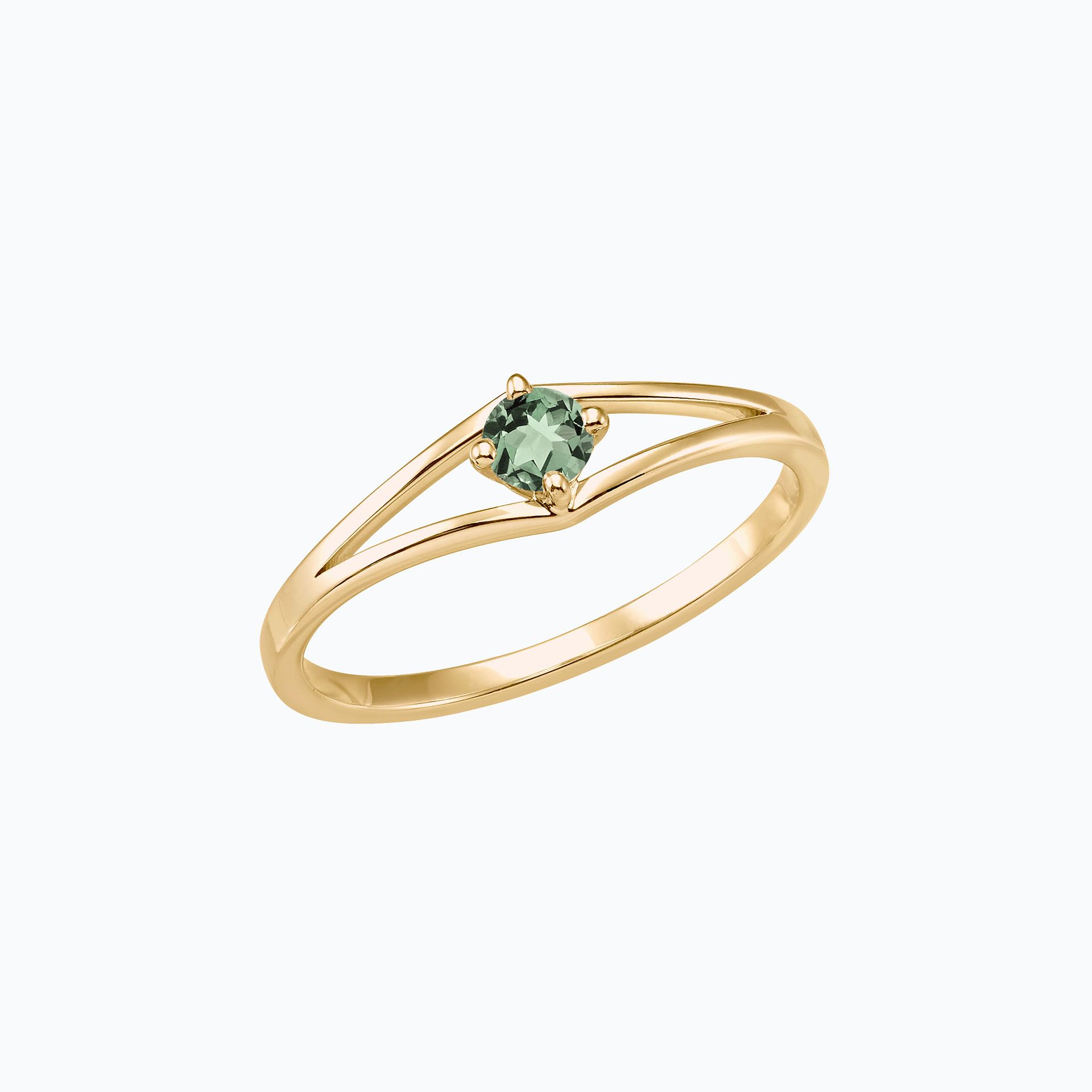 Solitaire Anata Saphir Vert 3.5 mm