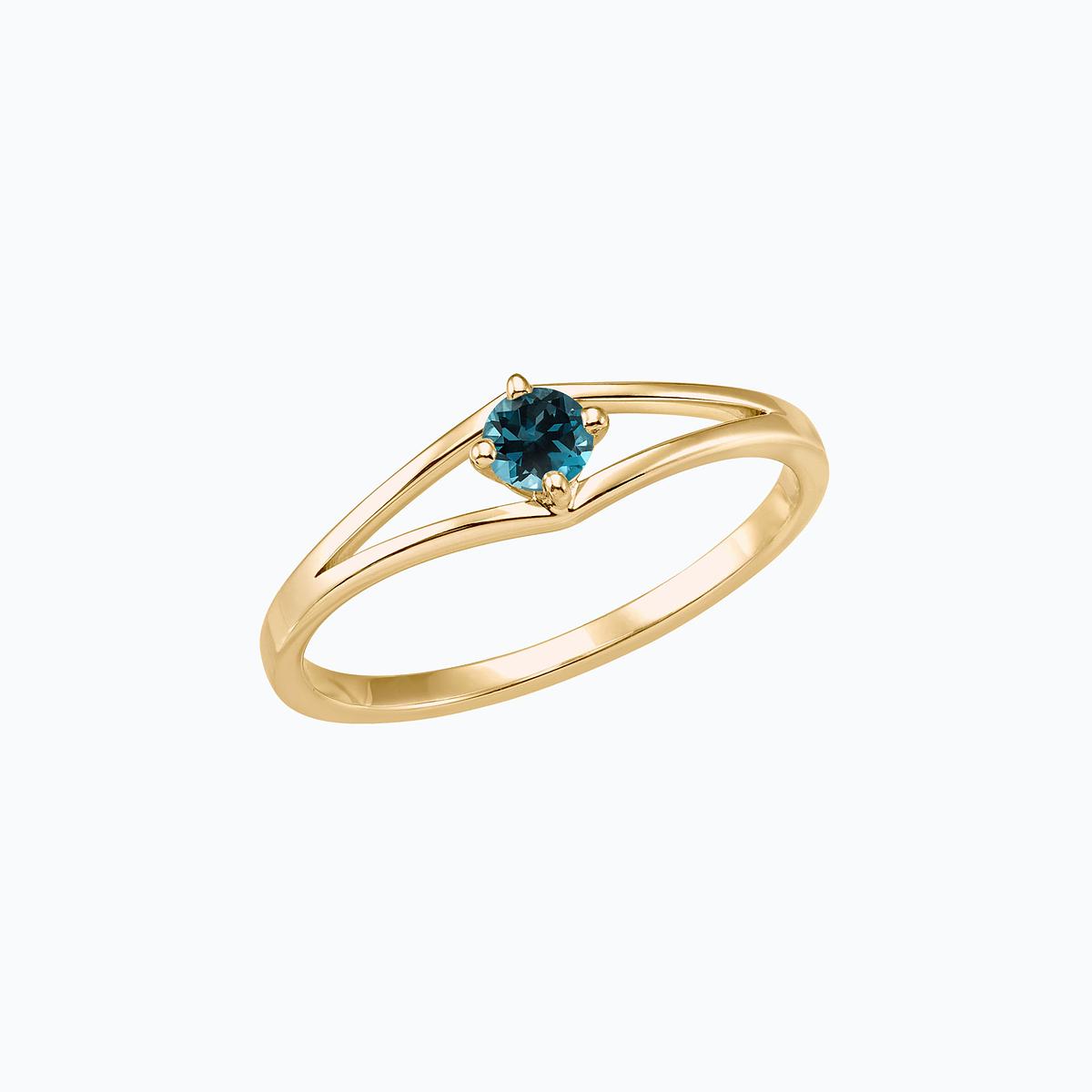 Solitaire Anata Topaze Blue London 3.5 mm