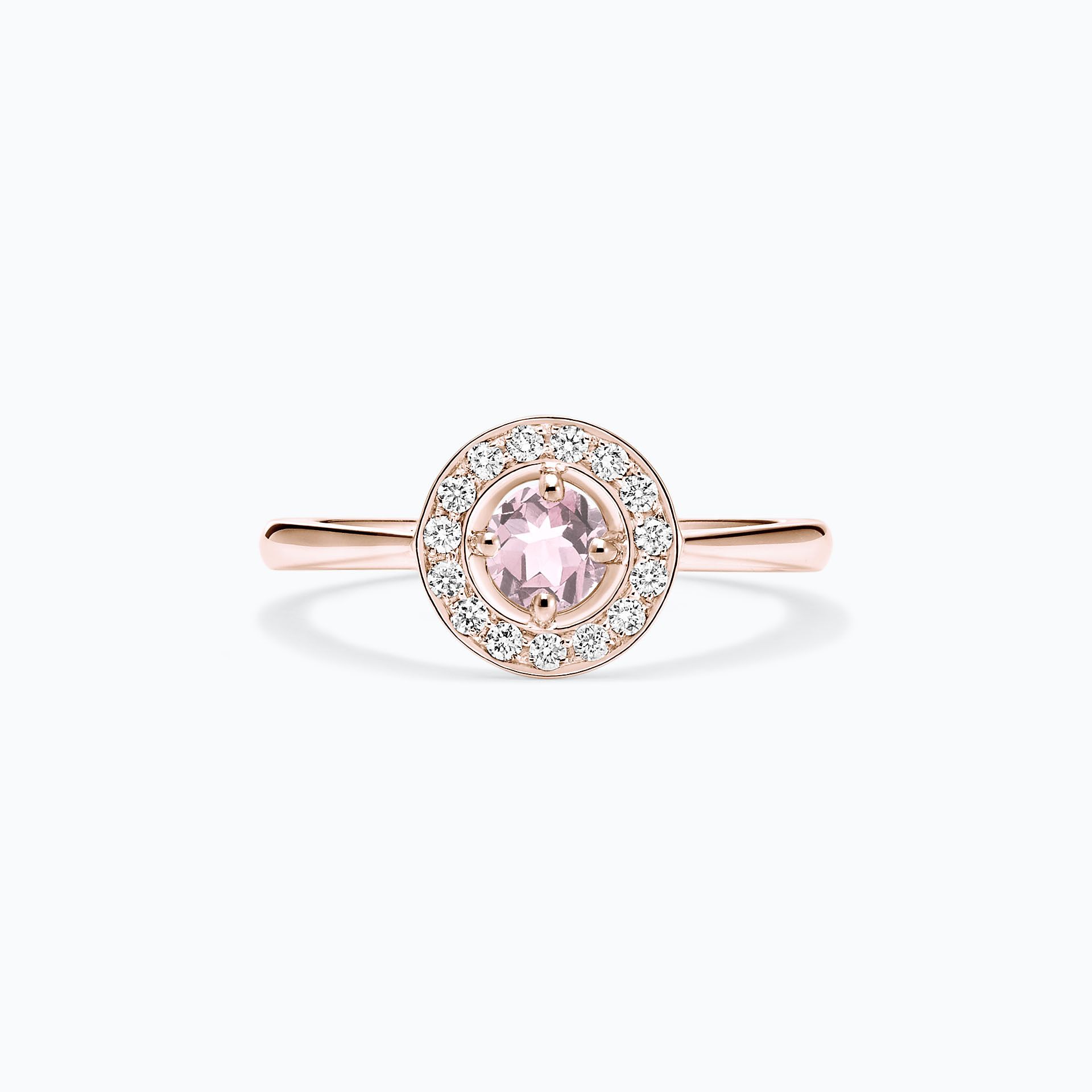 Solitaire Attraction Saphir Blanc de Rose