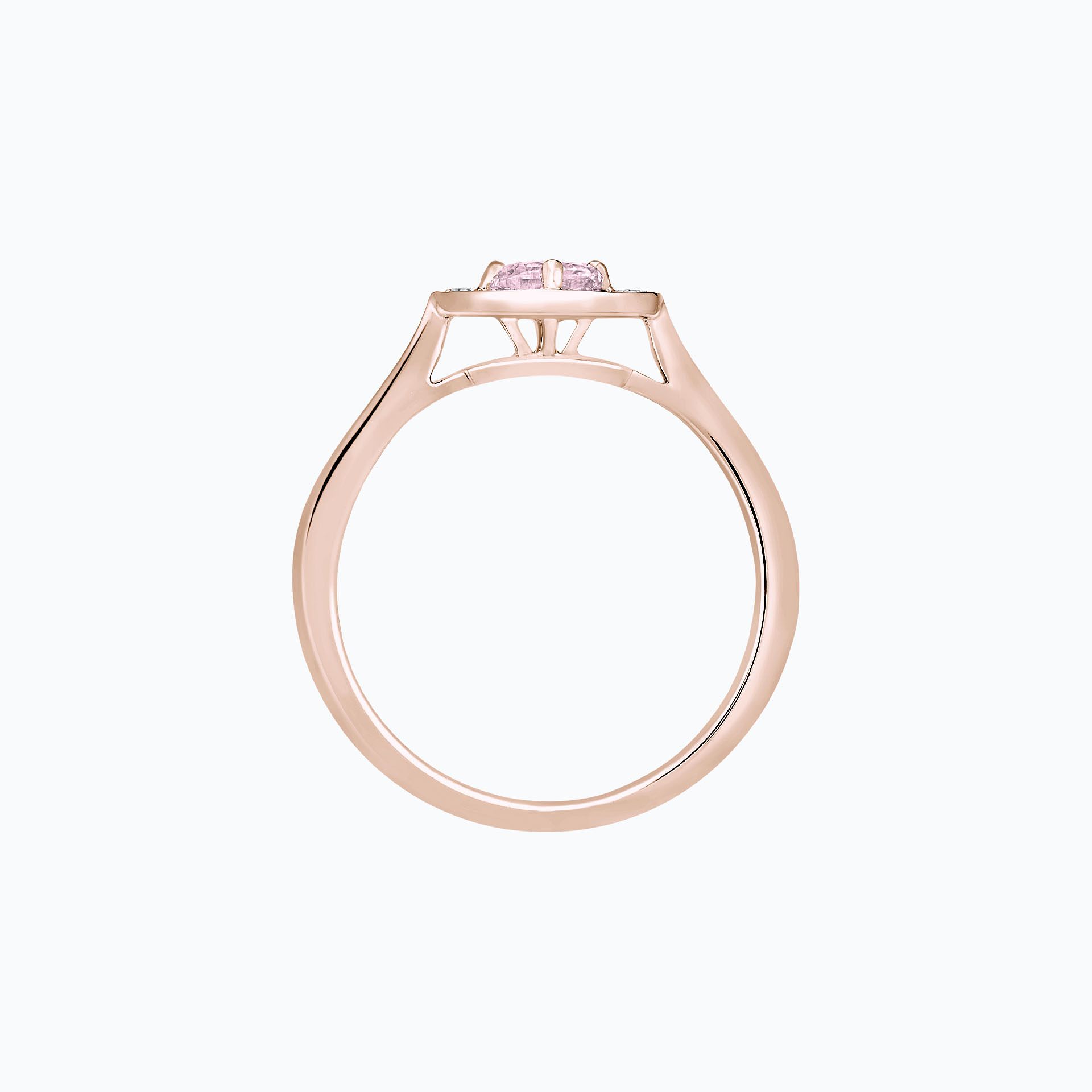 Solitaire Attraction Saphir Blanc de Rose