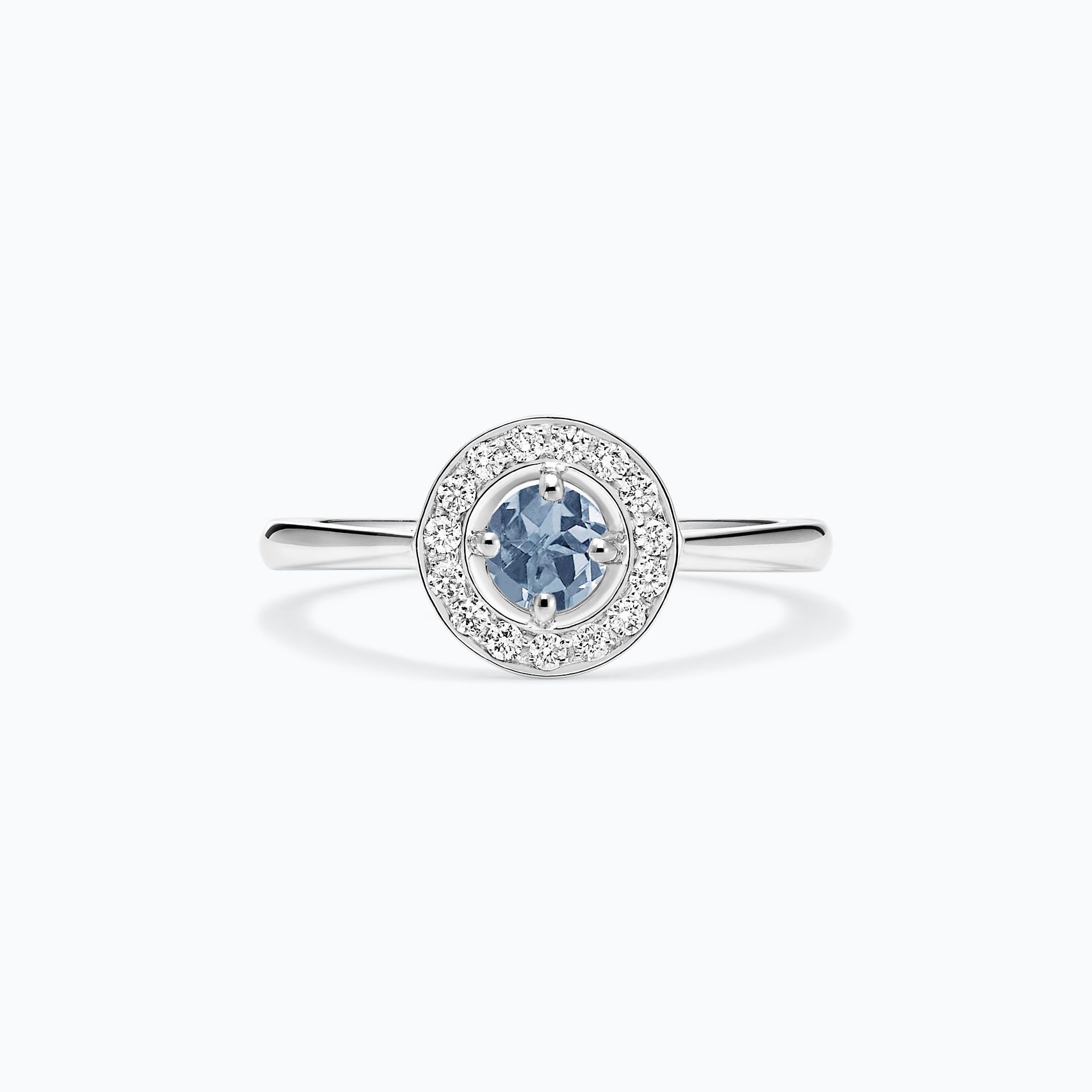 Solitaire Attraction Saphir Bleu Tendre
