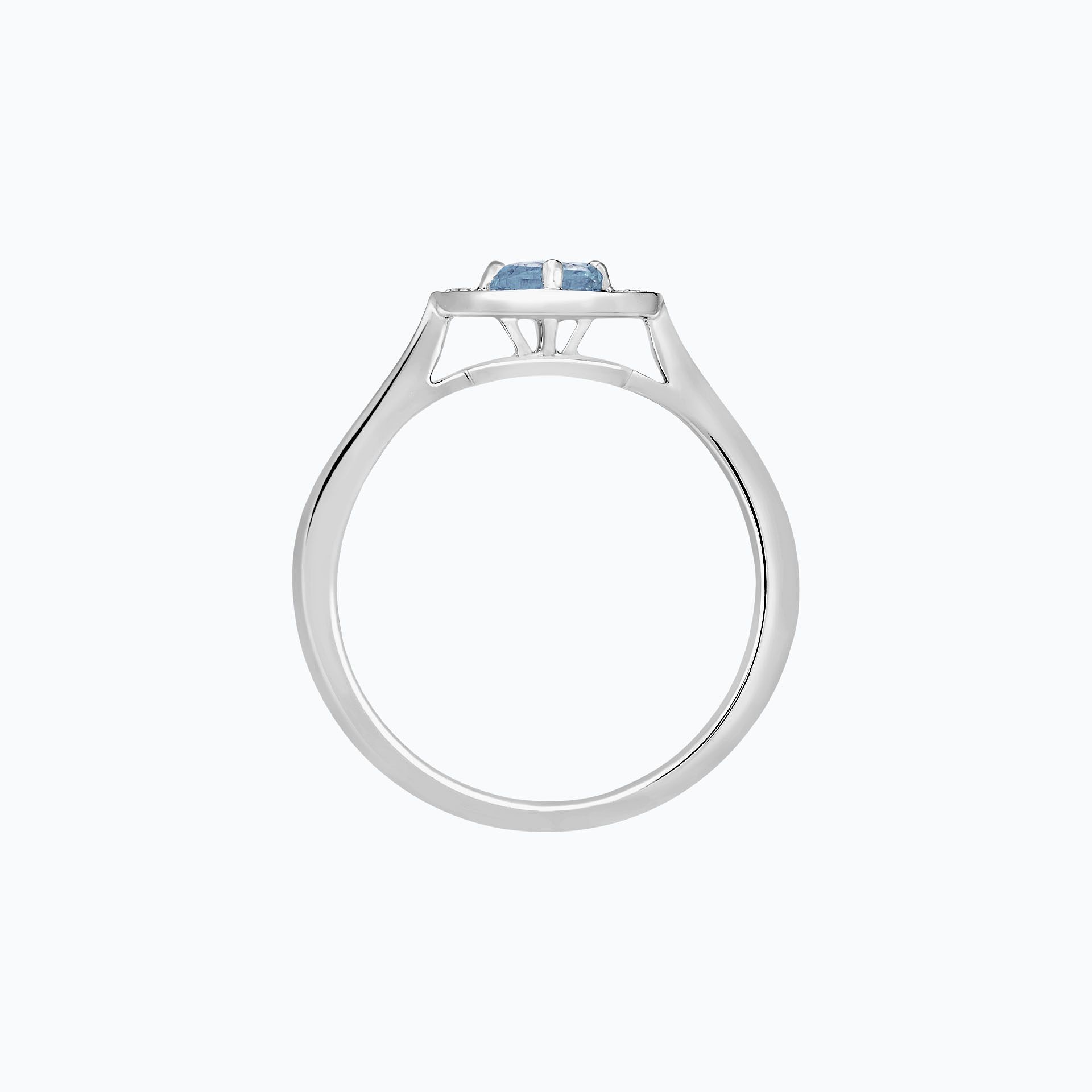 Solitaire Attraction Saphir Bleu Tendre