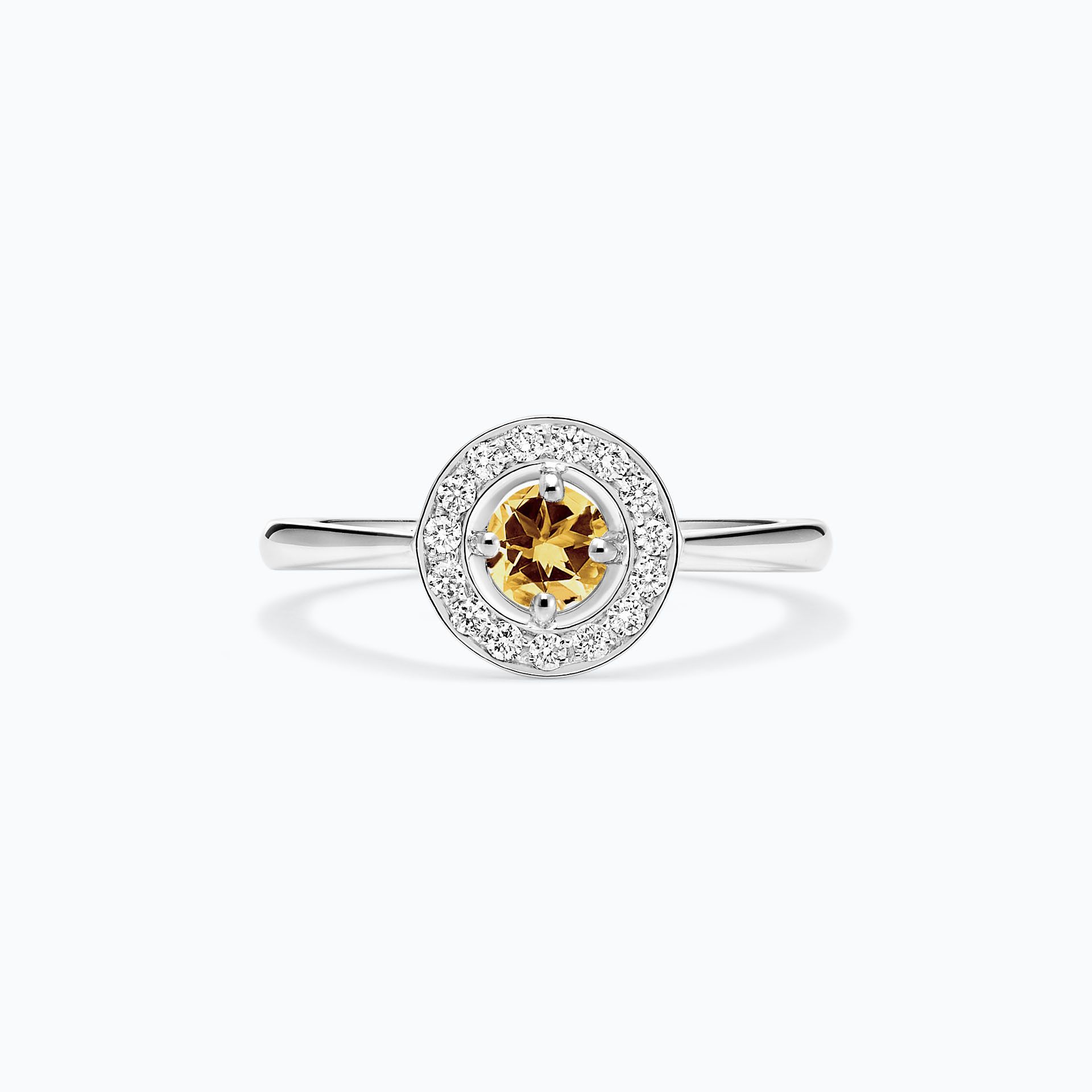 Solitaire Attraction Saphir Jaune Tournesol