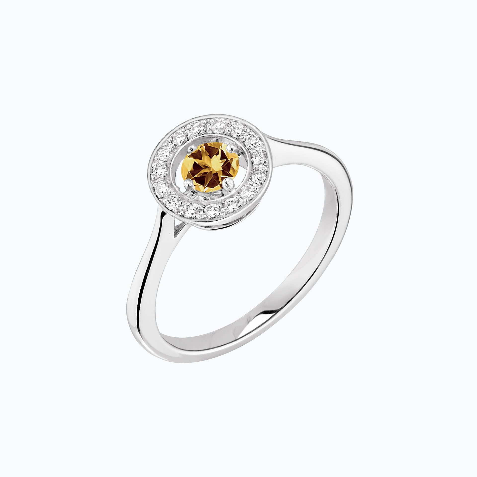 Solitaire Attraction Saphir Jaune Tournesol