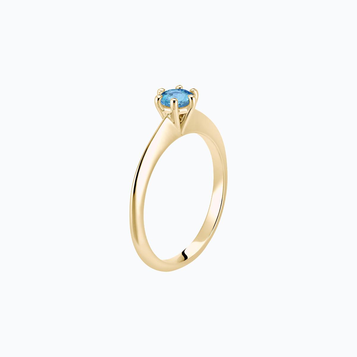 Solitaire Amy Aigue-Marine 4.5 mm