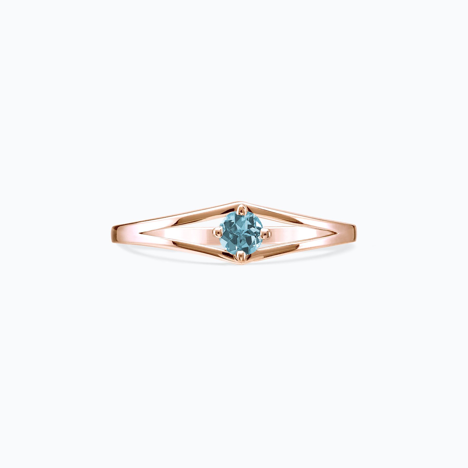 Solitaire Anata Aigue-Marine 3.5 mm