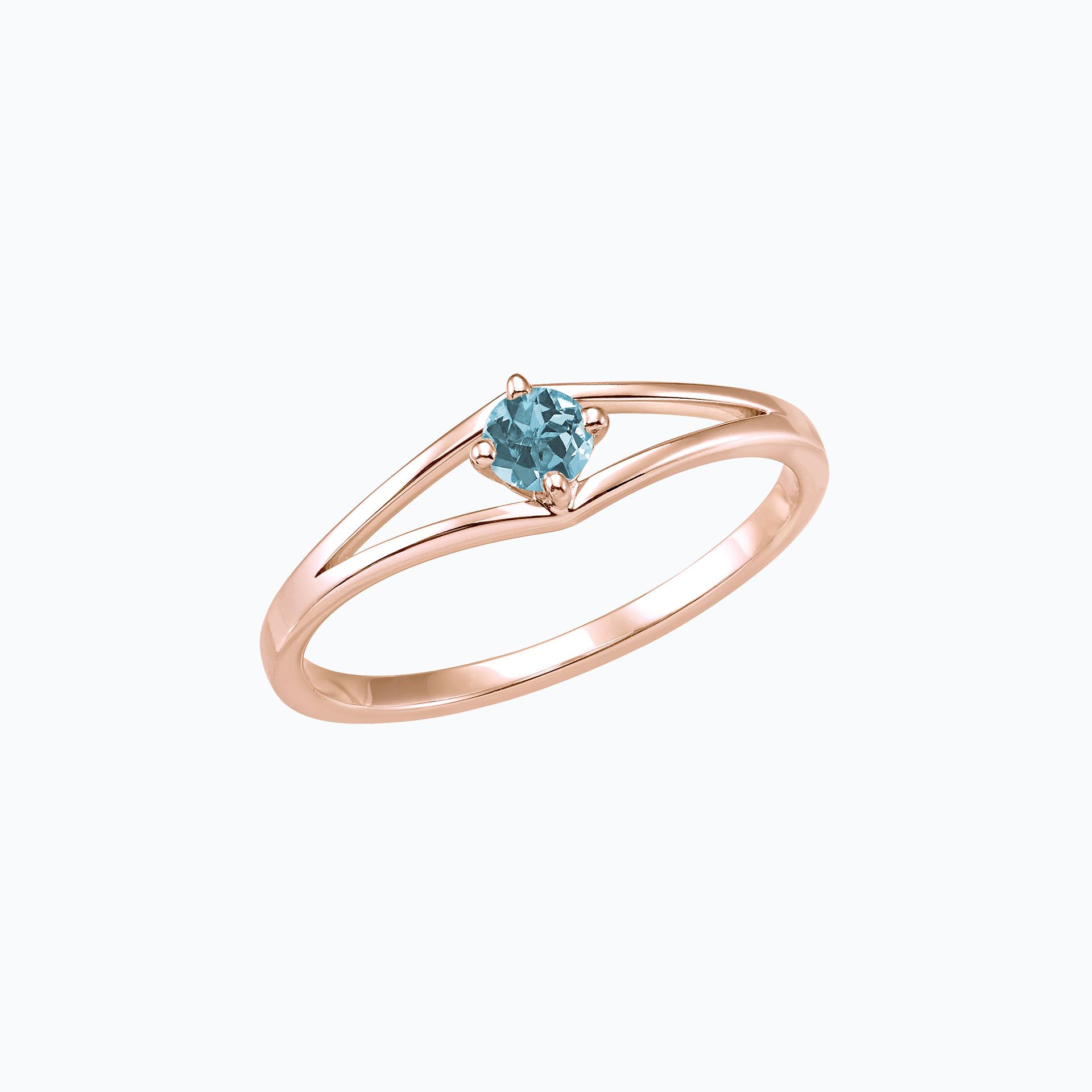 Solitaire Anata Aigue-Marine 3.5 mm