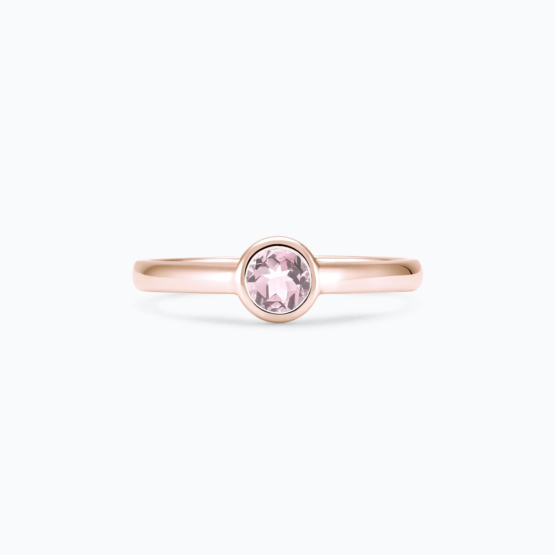 Solitaire Chloé Saphir Blanc de Rose