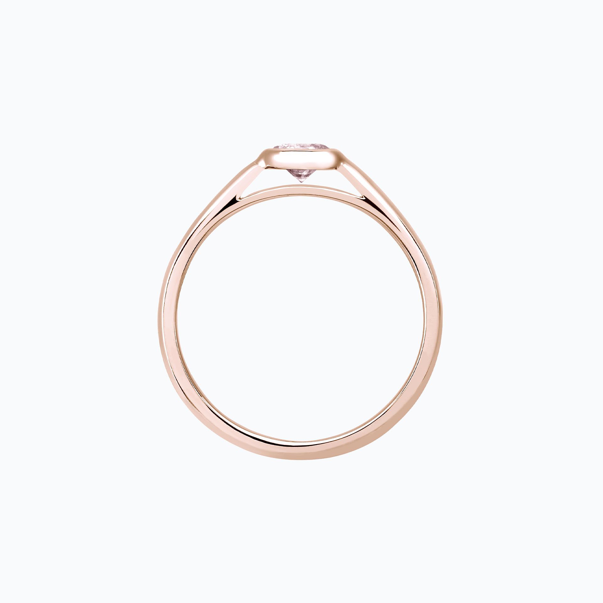 Solitaire Chloé Saphir Blanc de Rose