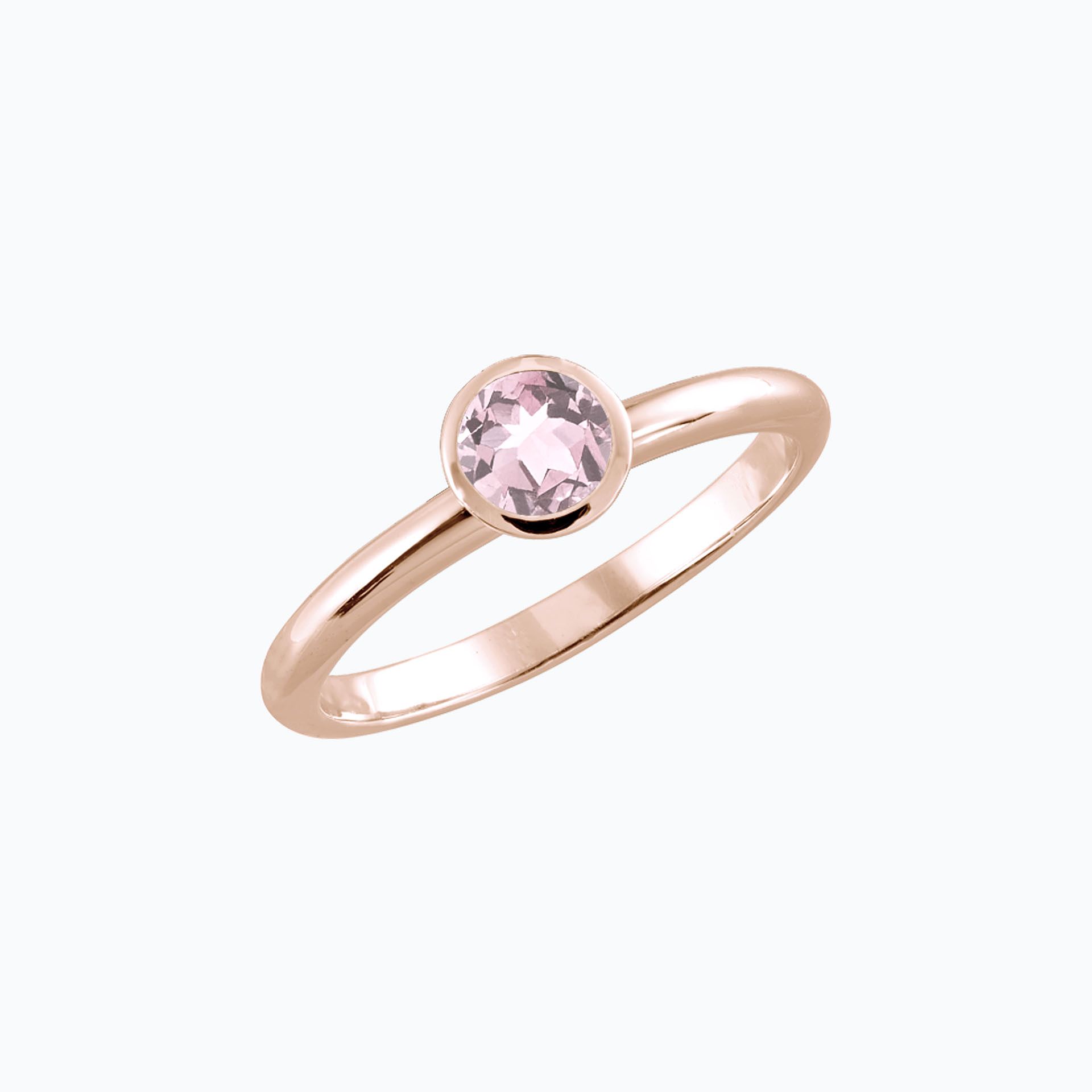 Solitaire Chloé Saphir Blanc de Rose