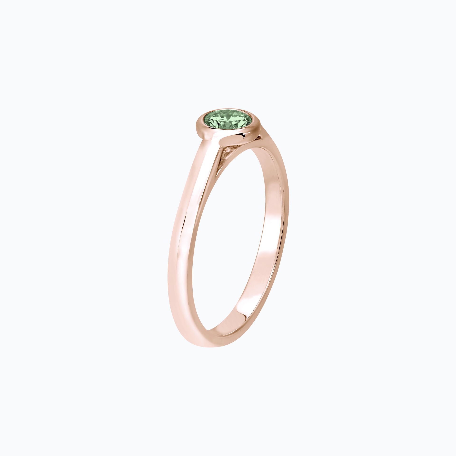 Solitaire Chloé Saphir Vert
