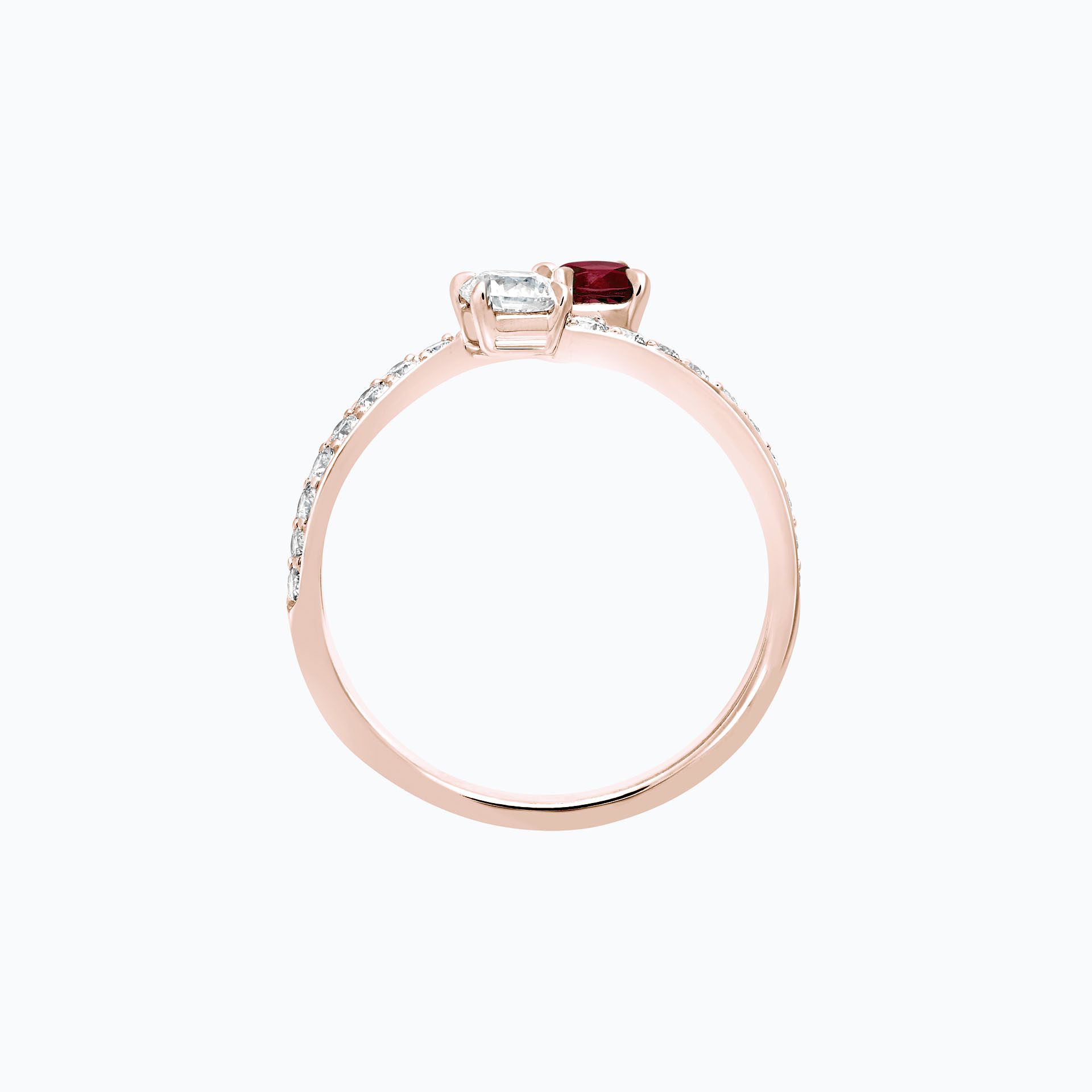 Solitaire De Beauvoir et Sartre Rubis