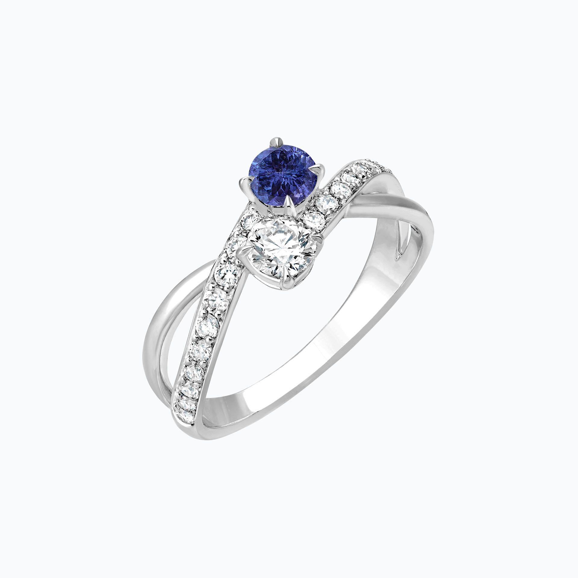 Solitaire De Beauvoir et Sartre Tanzanite