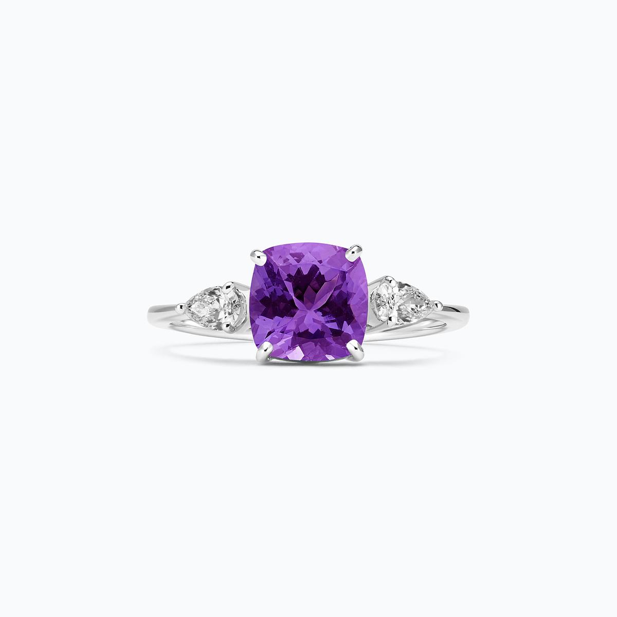 Solitaire Buckingham Améthyste 7 x 7 mm