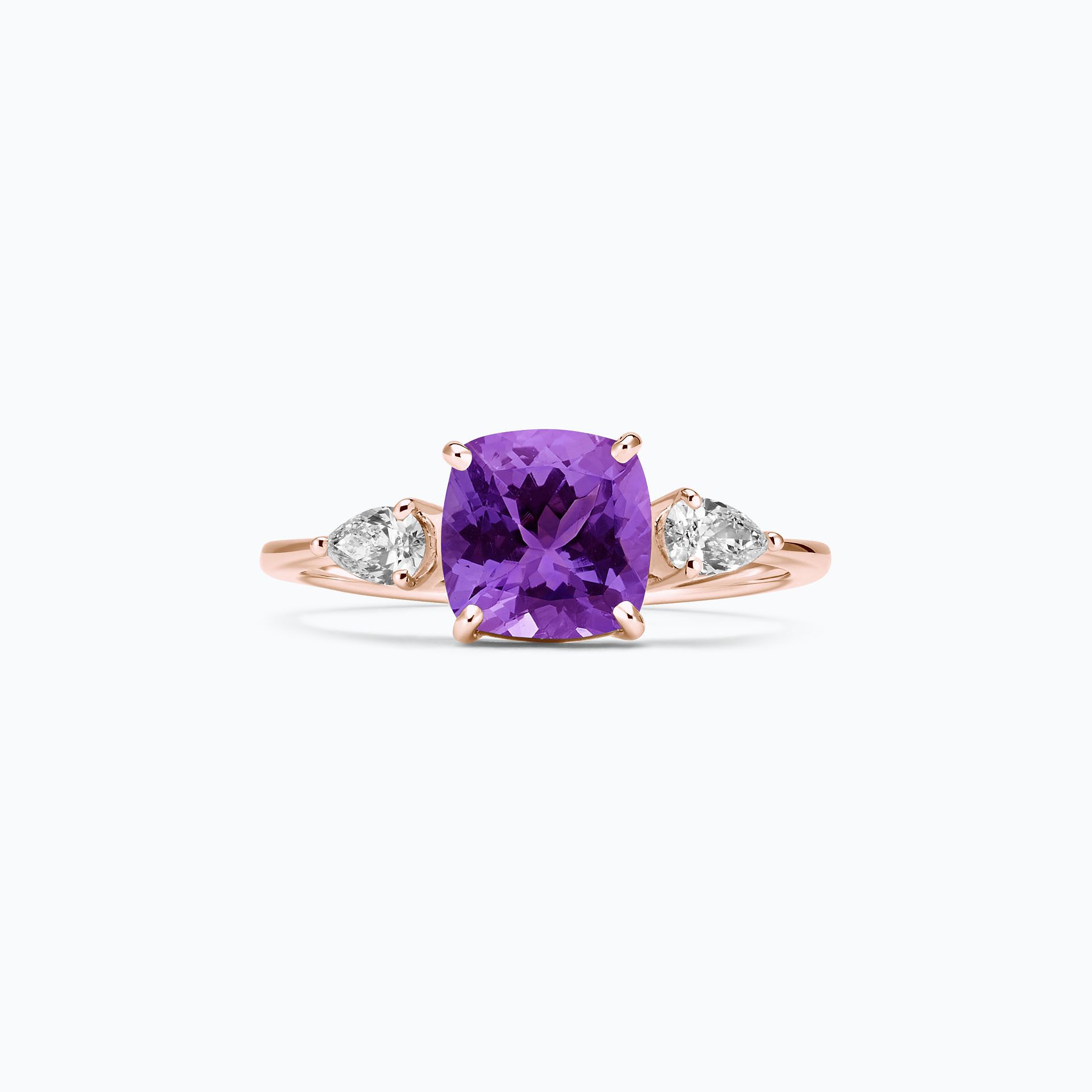 Solitaire Buckingham Améthyste 7 x 7 mm