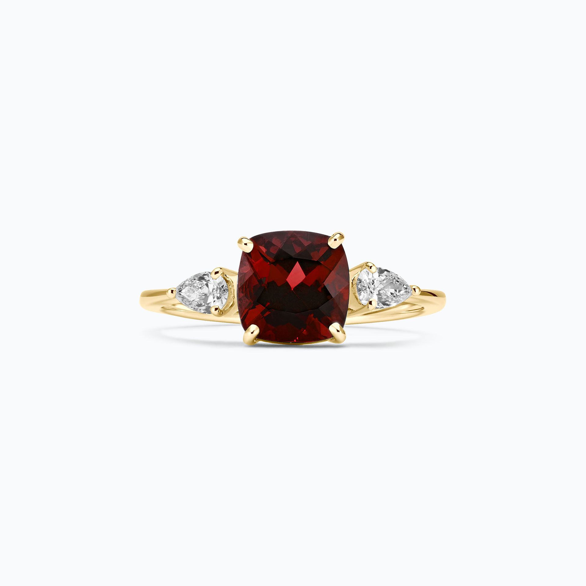 Solitaire Buckingham Grenat 7 x 7 mm