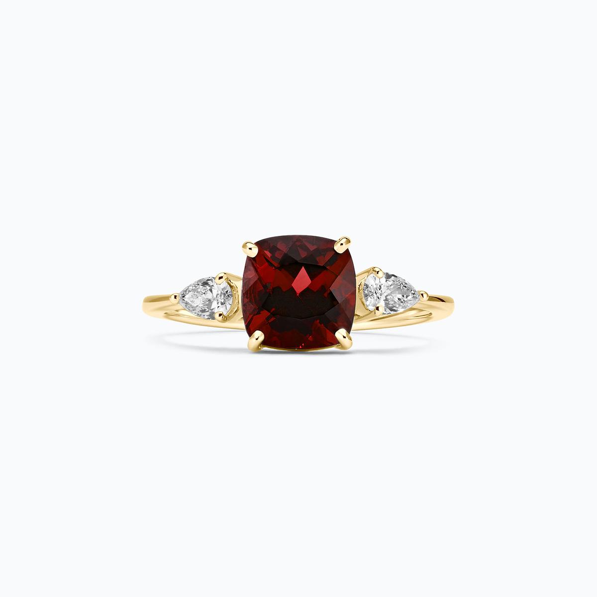 Solitaire Buckingham Grenat 7 x 7 mm