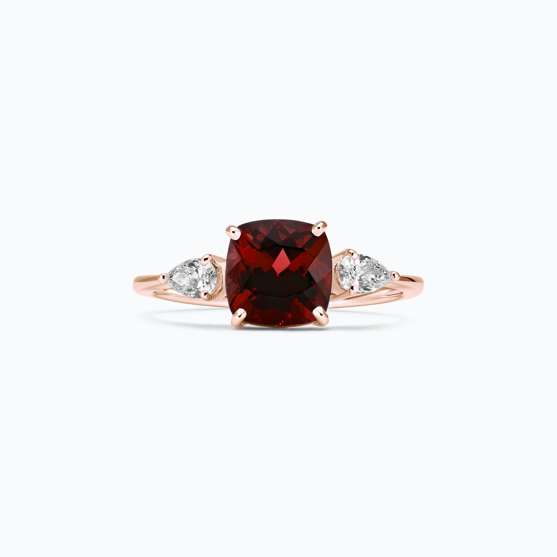 Solitaire Buckingham Grenat 7 x 7 mm
