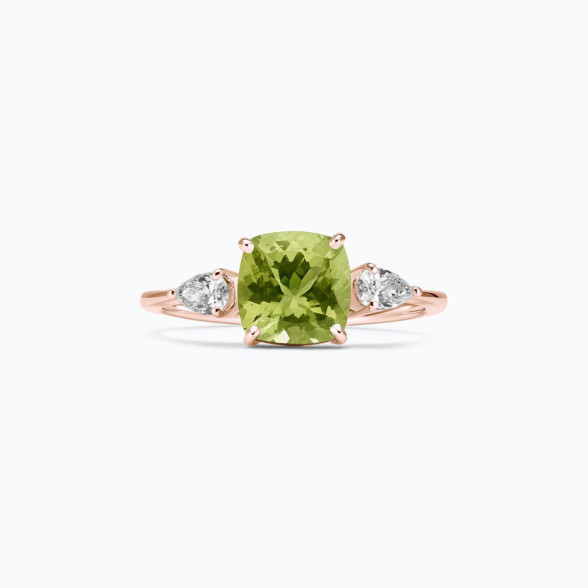 Solitaire Buckingham Péridot 7 x 7 mm