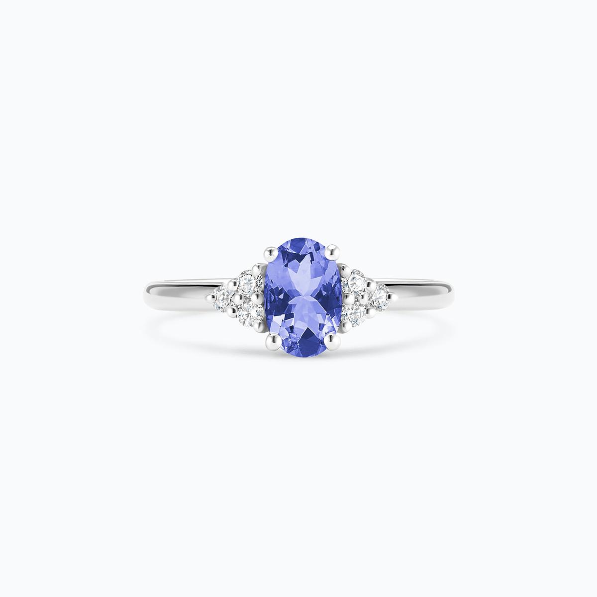 Solitaire Catherine Tanzanite 7 x 5 mm