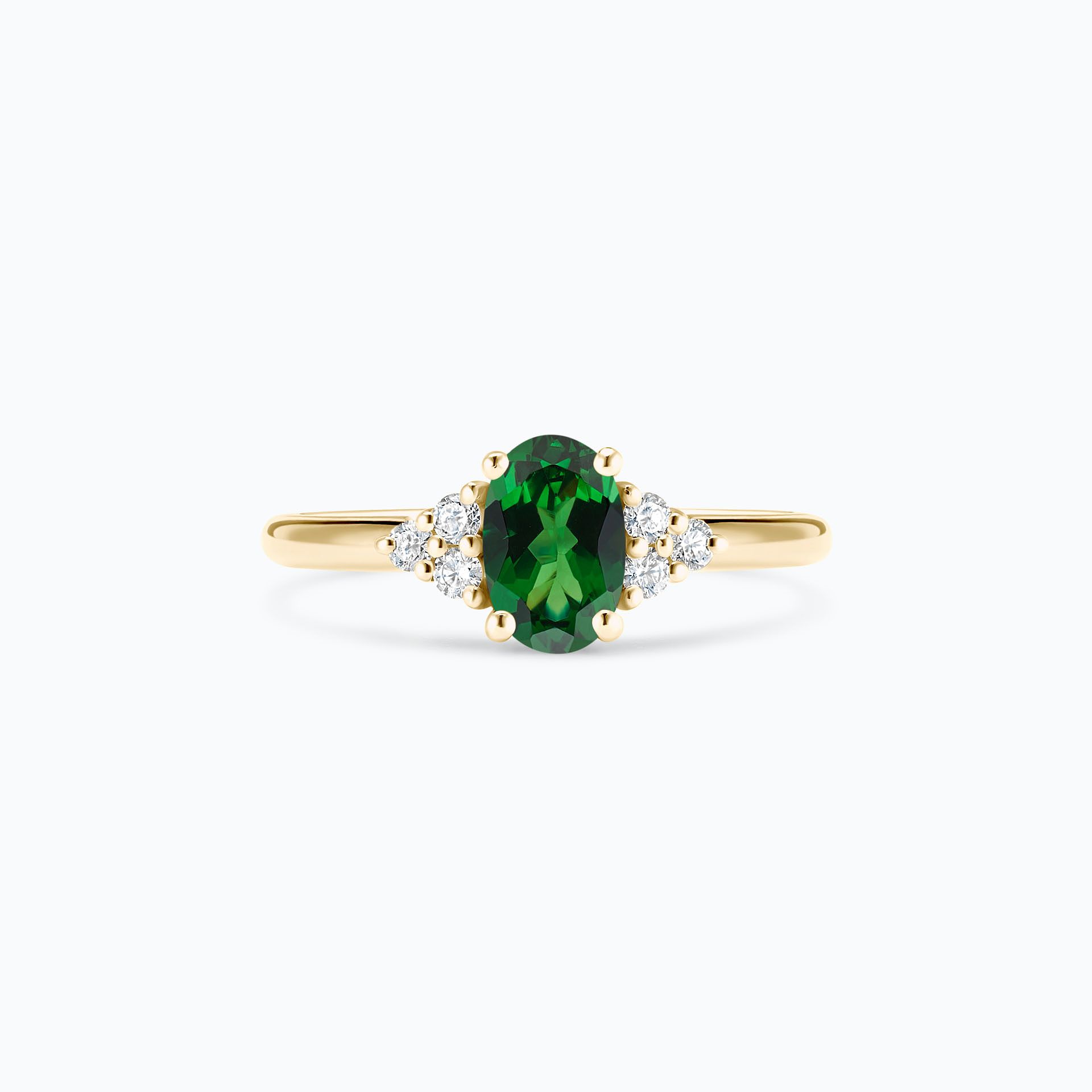 Solitaire Catherine Tsavorite 7 x 5 mm