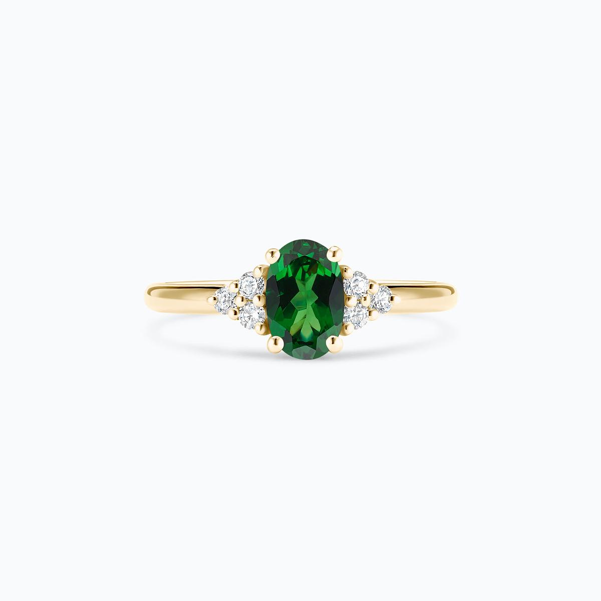 Solitaire Catherine Tsavorite 7 x 5 mm