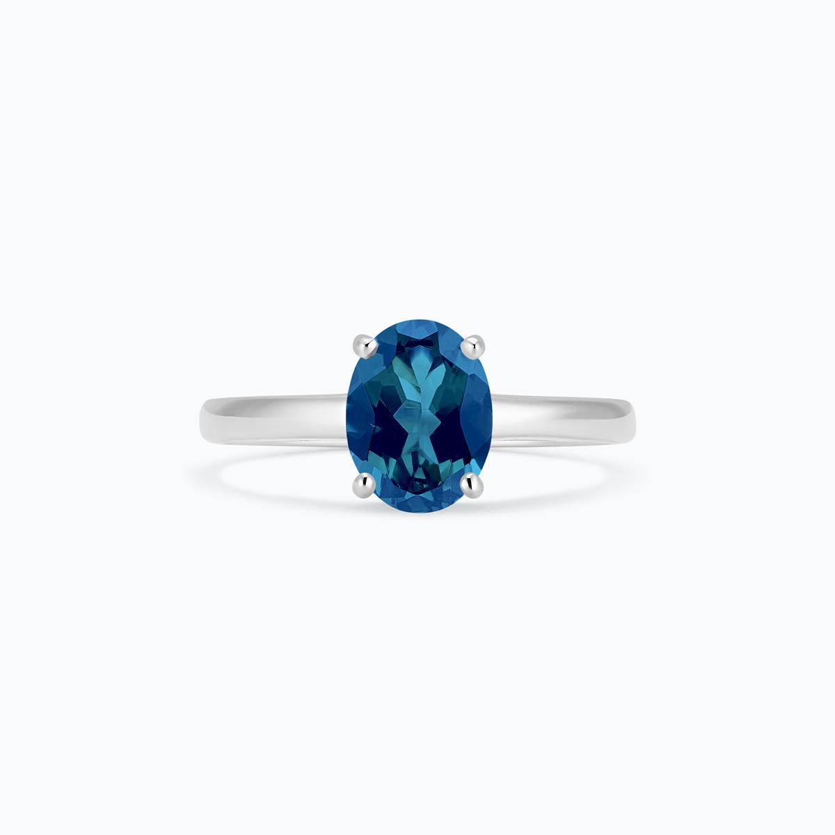 Solitaire Érine Topaze Blue London