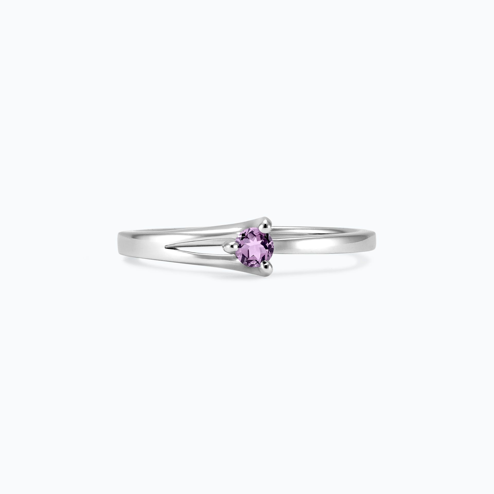 Solitaire Étoile Saphir Mauve 3.5 mm