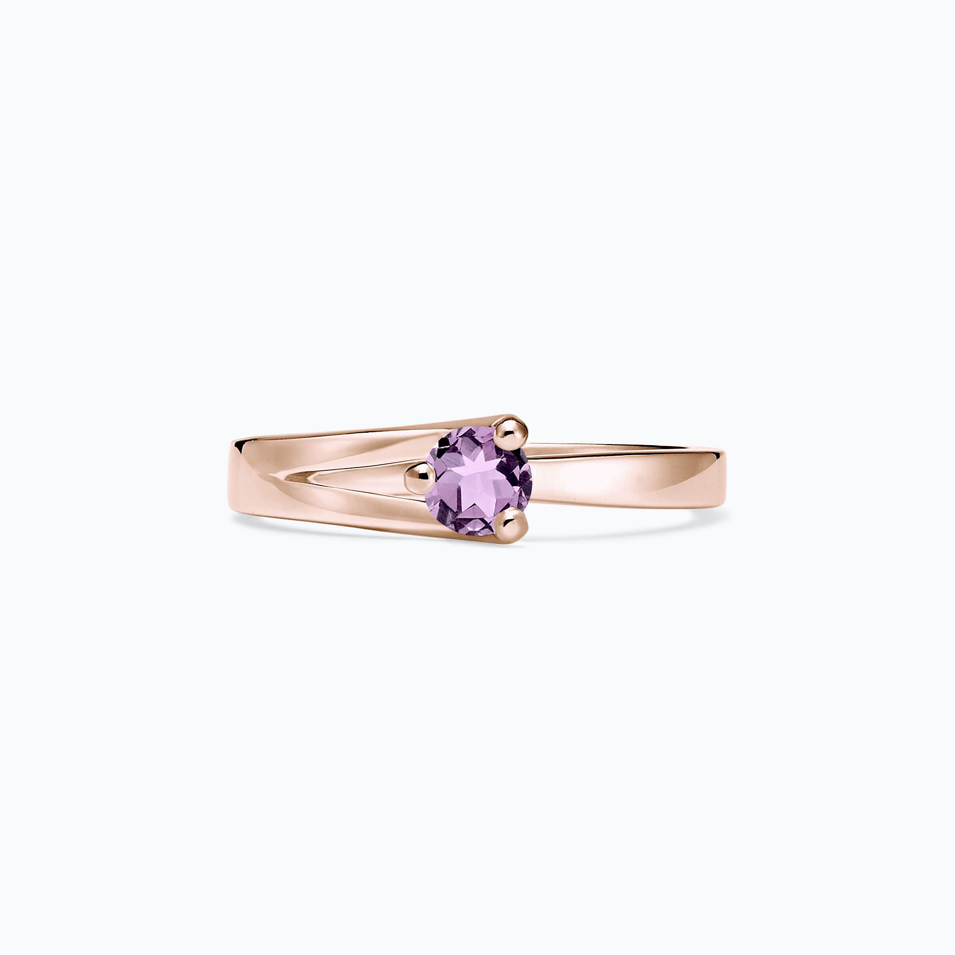 Solitaire Étoile Saphir Mauve 4.5 mm