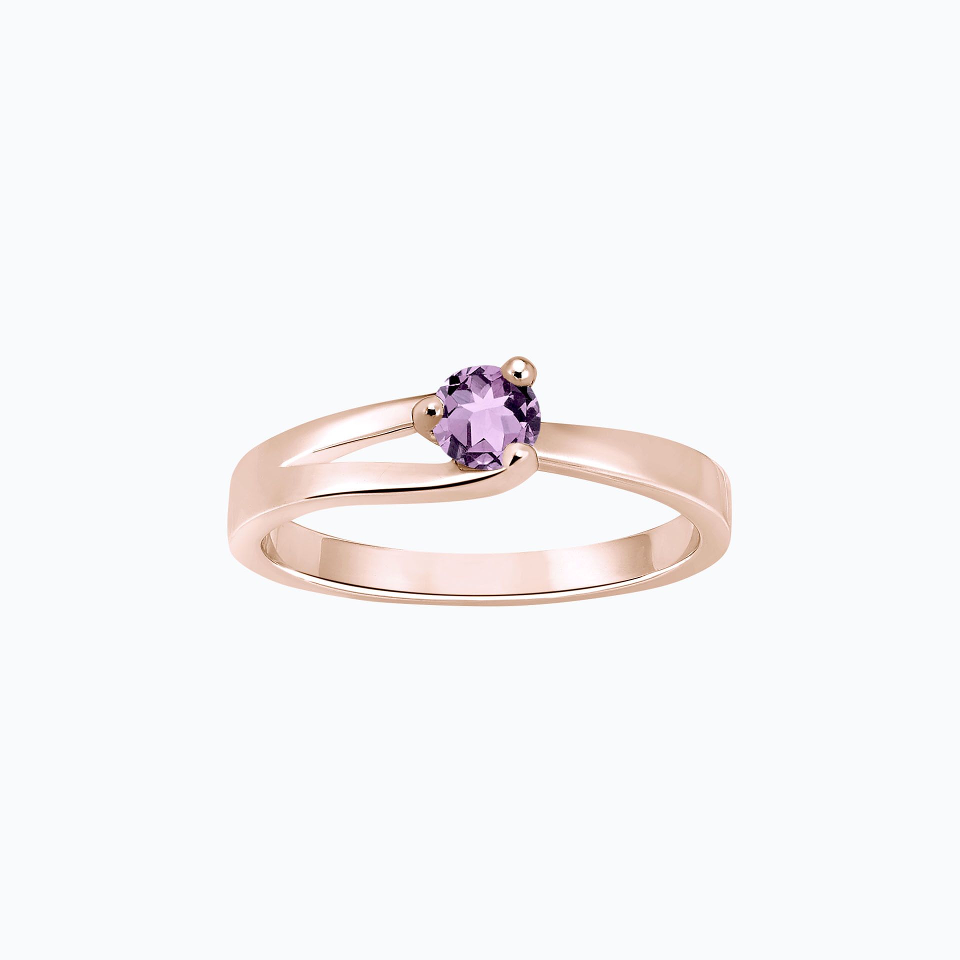 Solitaire Étoile Saphir Mauve 4.5 mm