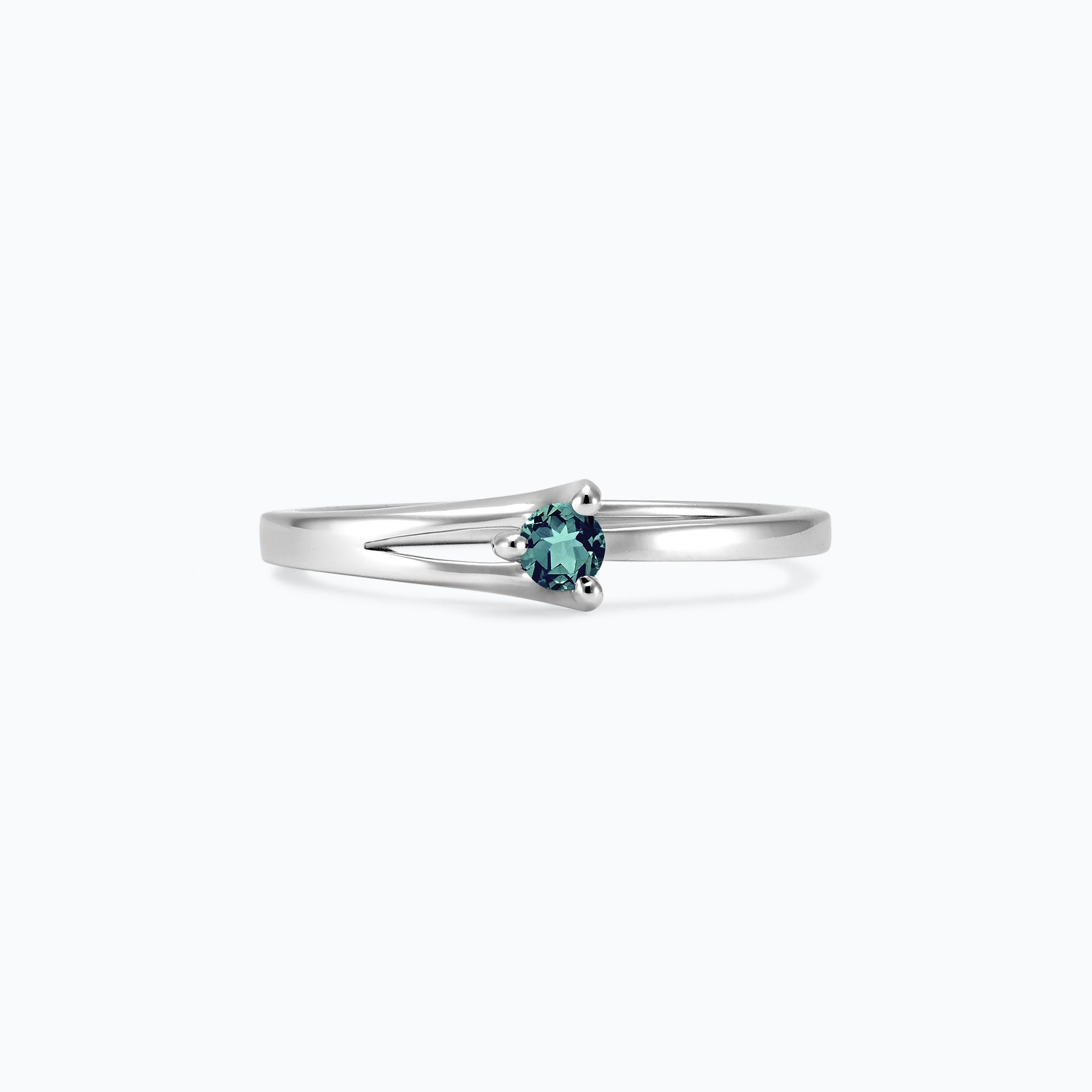 Solitaire Étoile Saphir Teal 3.5 mm