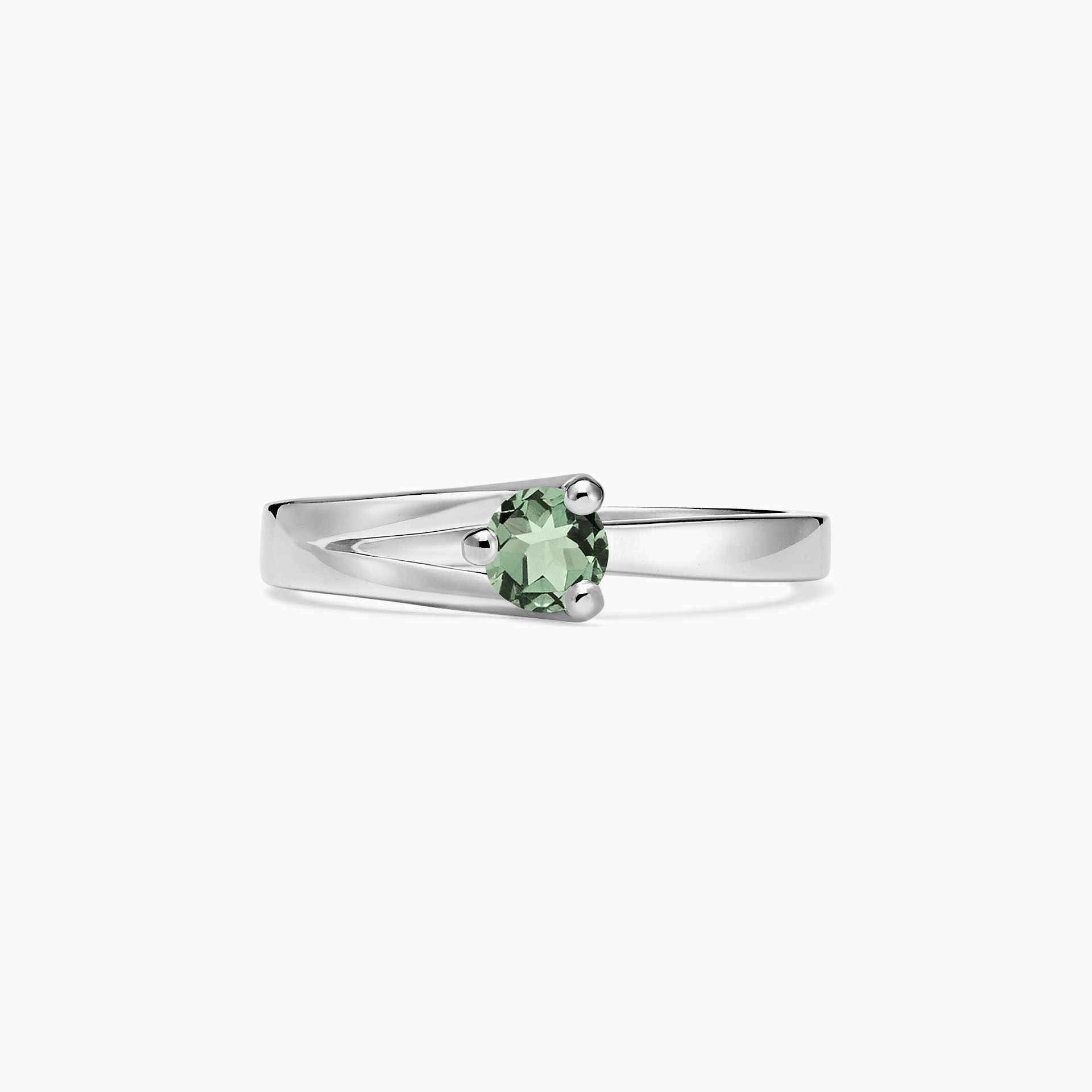Solitaire Étoile Saphir Vert 4.5 mm