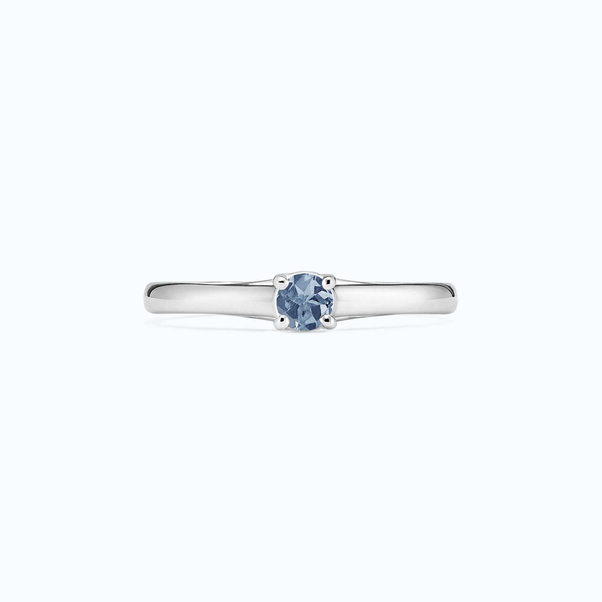 Solitaire Fanny Saphir Bleu Tendre 3.5 mm